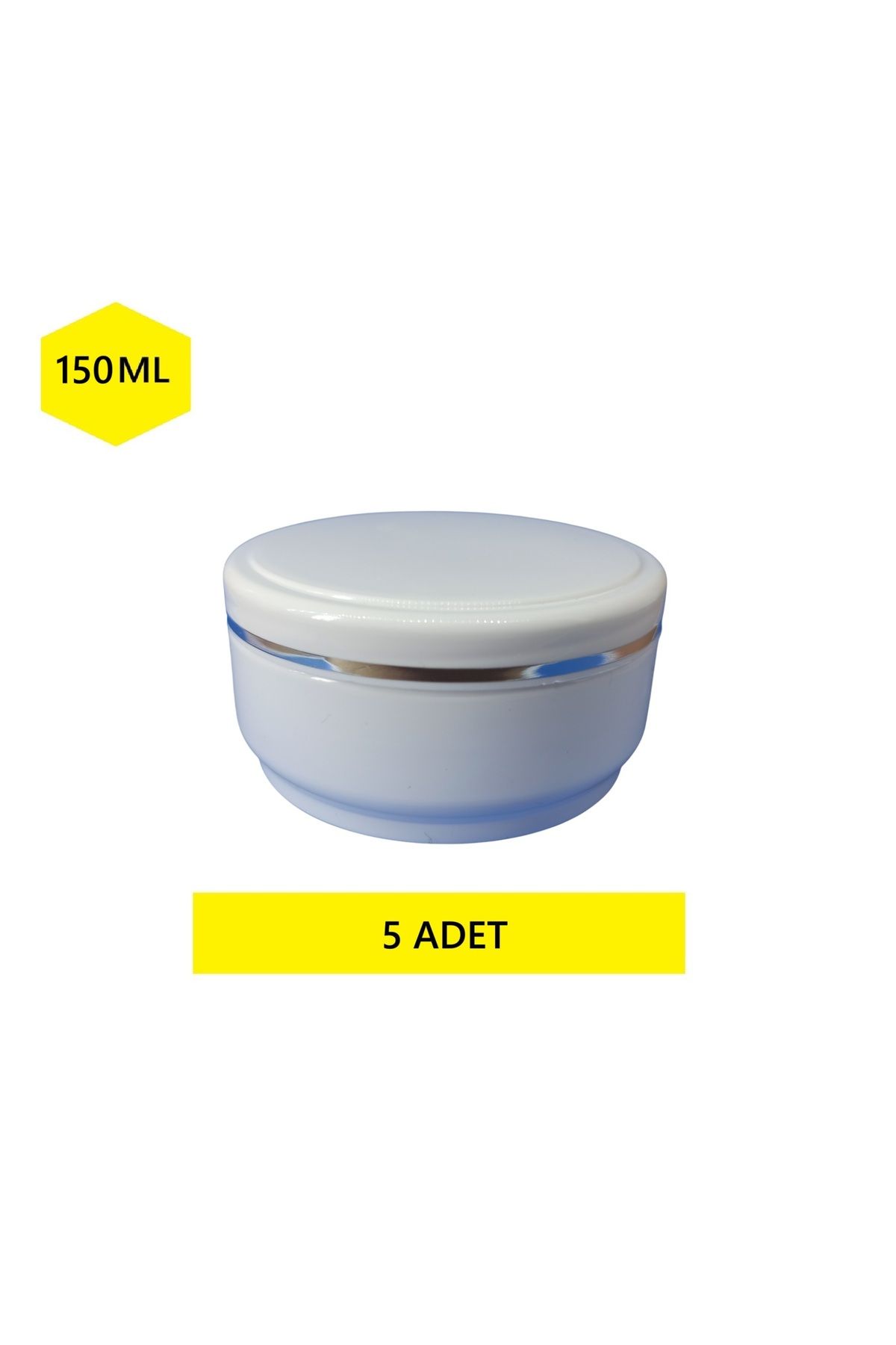 demethome 150 Ml Boş Pomat-krem-kozmetik Kutusu 150 cc Plastik Krem Kavanozu 1-5-10-25-50-100-250 Adet Şeçenek