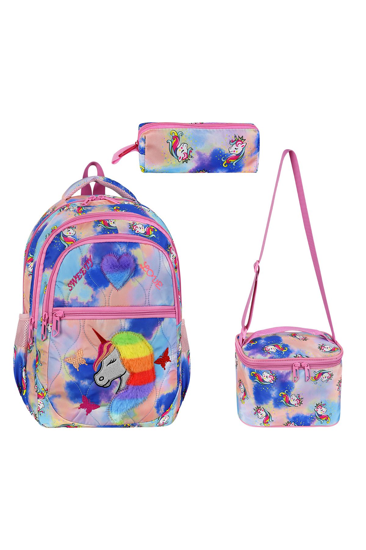 QL ACCESSORY Unicorn Termal beslenmeli Lüx İlk Okul Çantası