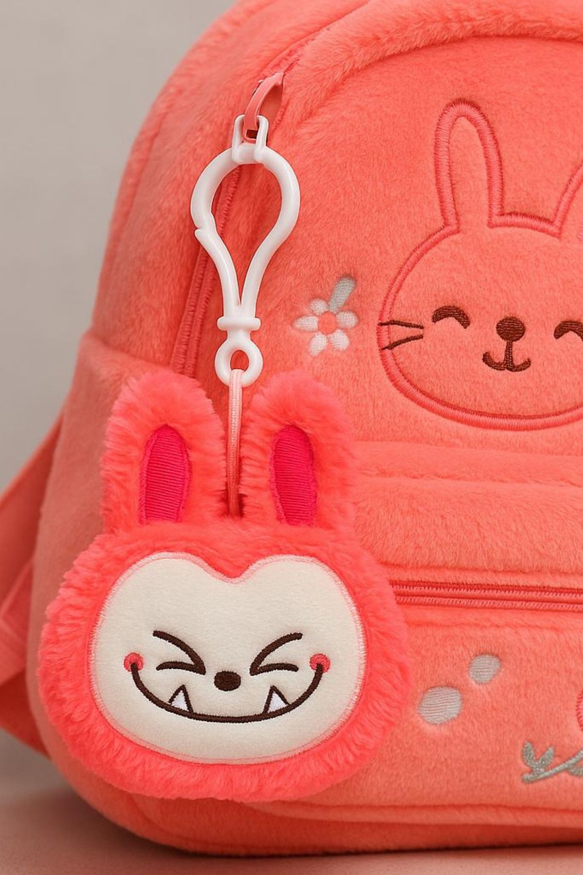 eco sepet Labubu Peluş Charm Fosfor Pembe 13 Cm