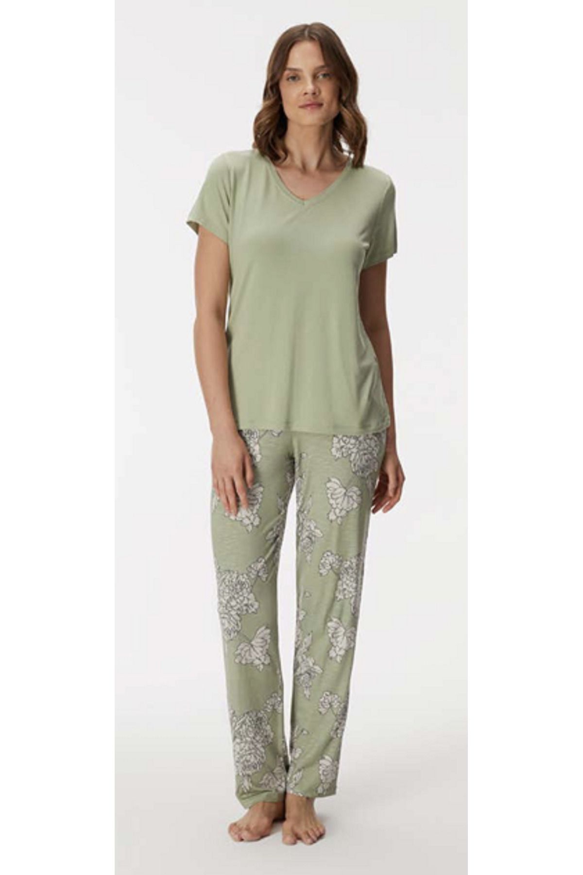NightLove Anıl Daylily 11401 Kadın Pijama Takımı