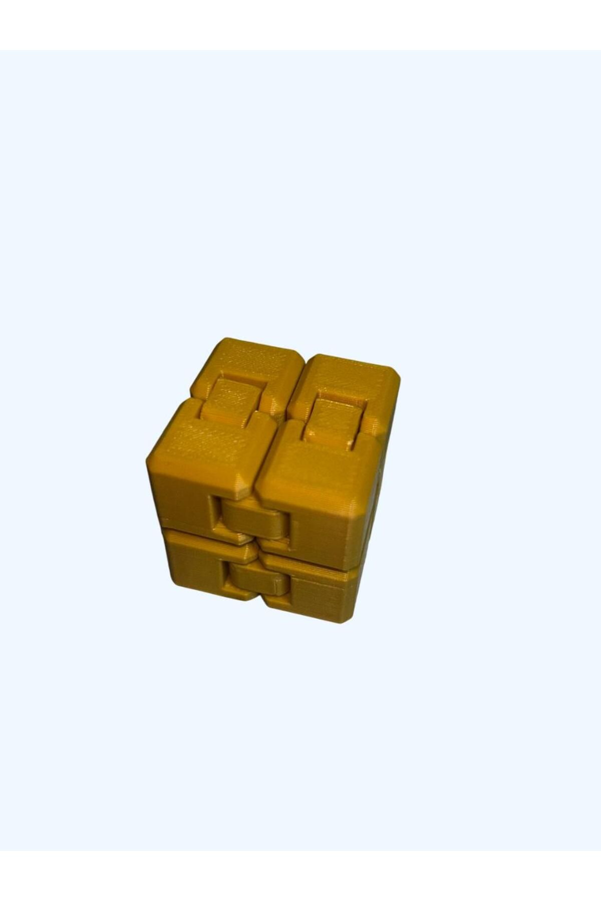 OEMPLUS 3D Baskı Altın Sarısı Renk Sonsuz Küp – Stres Oyuncağı / Hediye