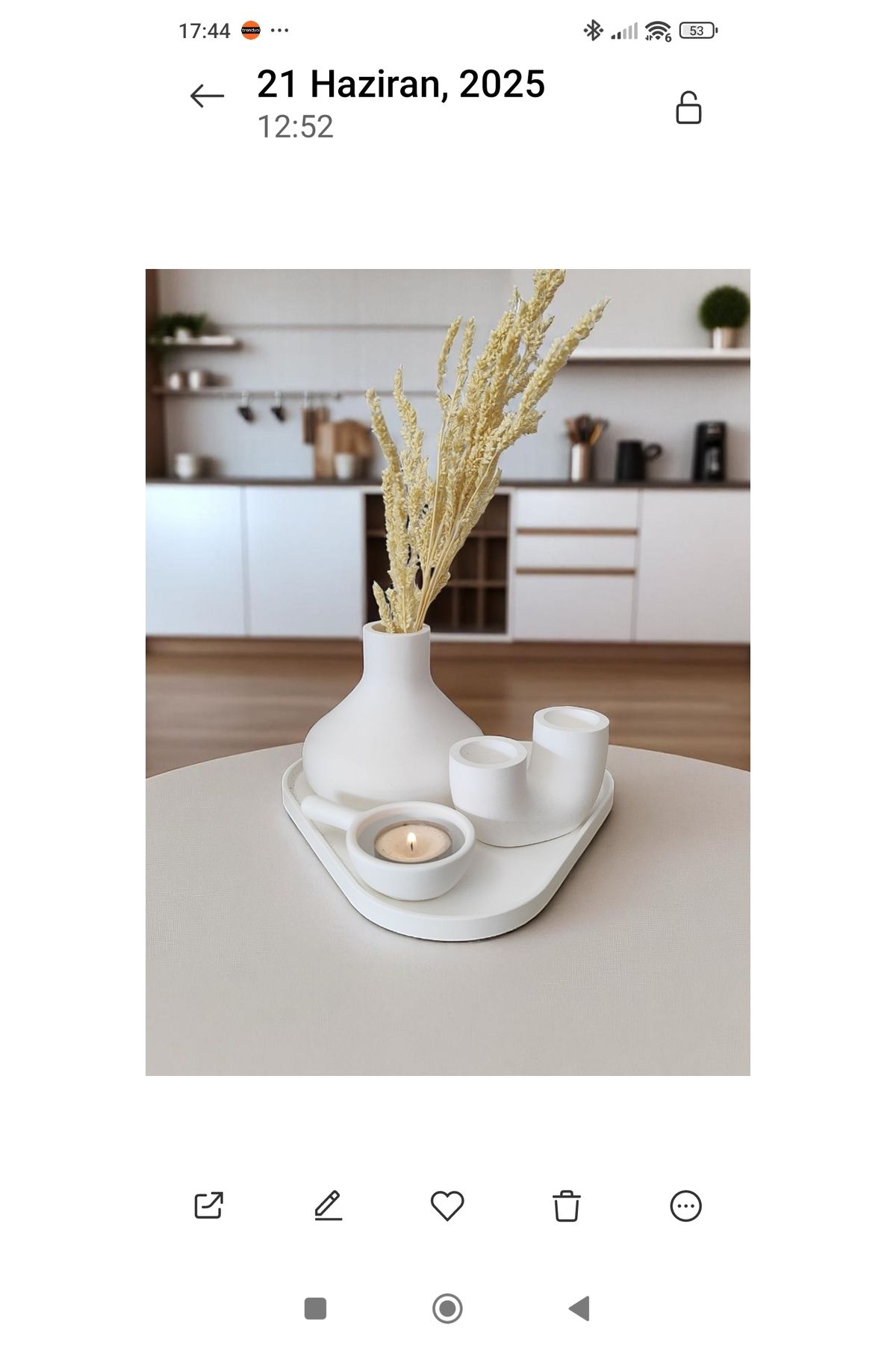Minima Art Studio Dekoratif Vazo Şamdan Set Tealight Mumluk Dört Parça Set
