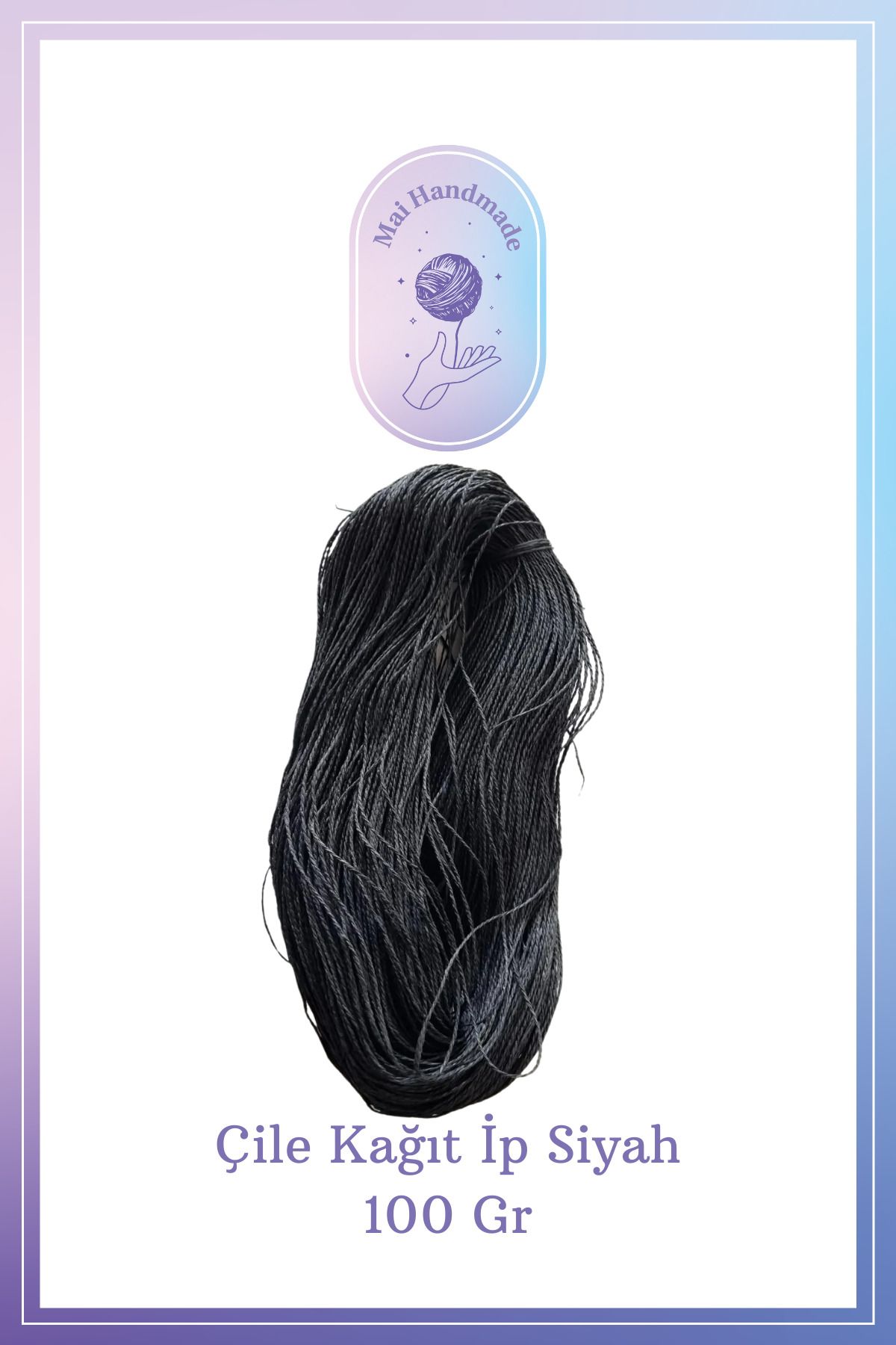 Mai Handmade Hobby ve Örgü Evi Kağıt Ip Örgü Ip 100 gram Doğal Kağıt İp – El Yapımı Dekoratif Örgü ve Paketleme İpi