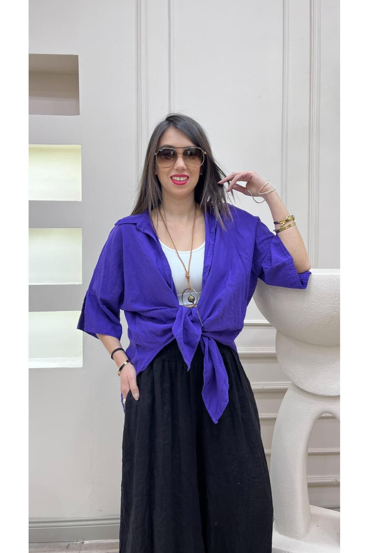 Meryemce Bağlamalı Bluz