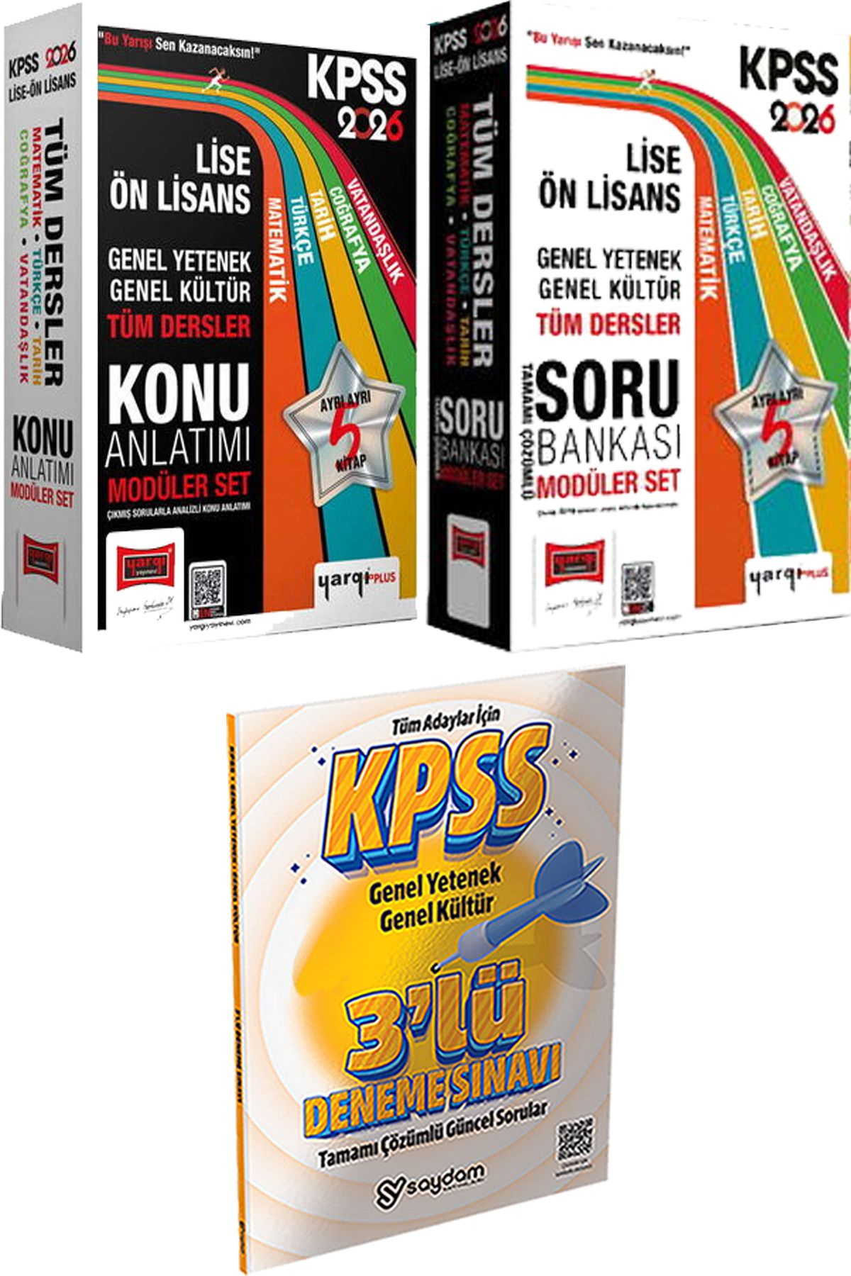 Yargı Yayınları 2026 KPSS Lise Ön Lisans Tüm Dersler Konu Anlatımı ve Soru Bankası Modüler Set + 3 Deneme Hediye
