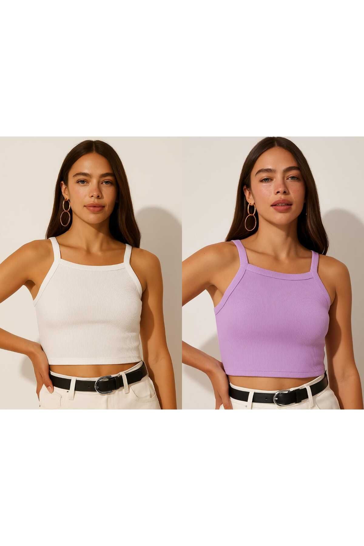 TORYUM TEKSTİL HALTER YAKA CROP ATLET