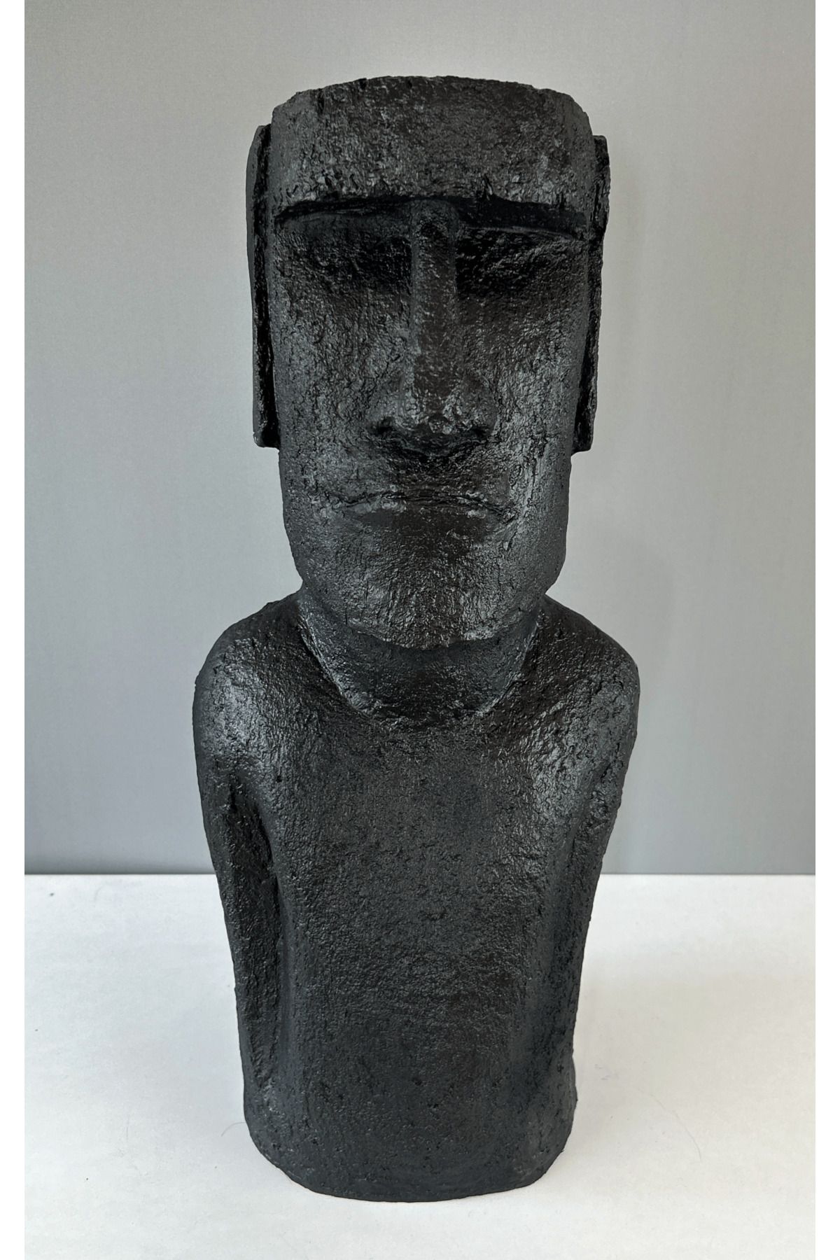 LivadoHome Moai Siyah Dekoratif Biblo Heykel
