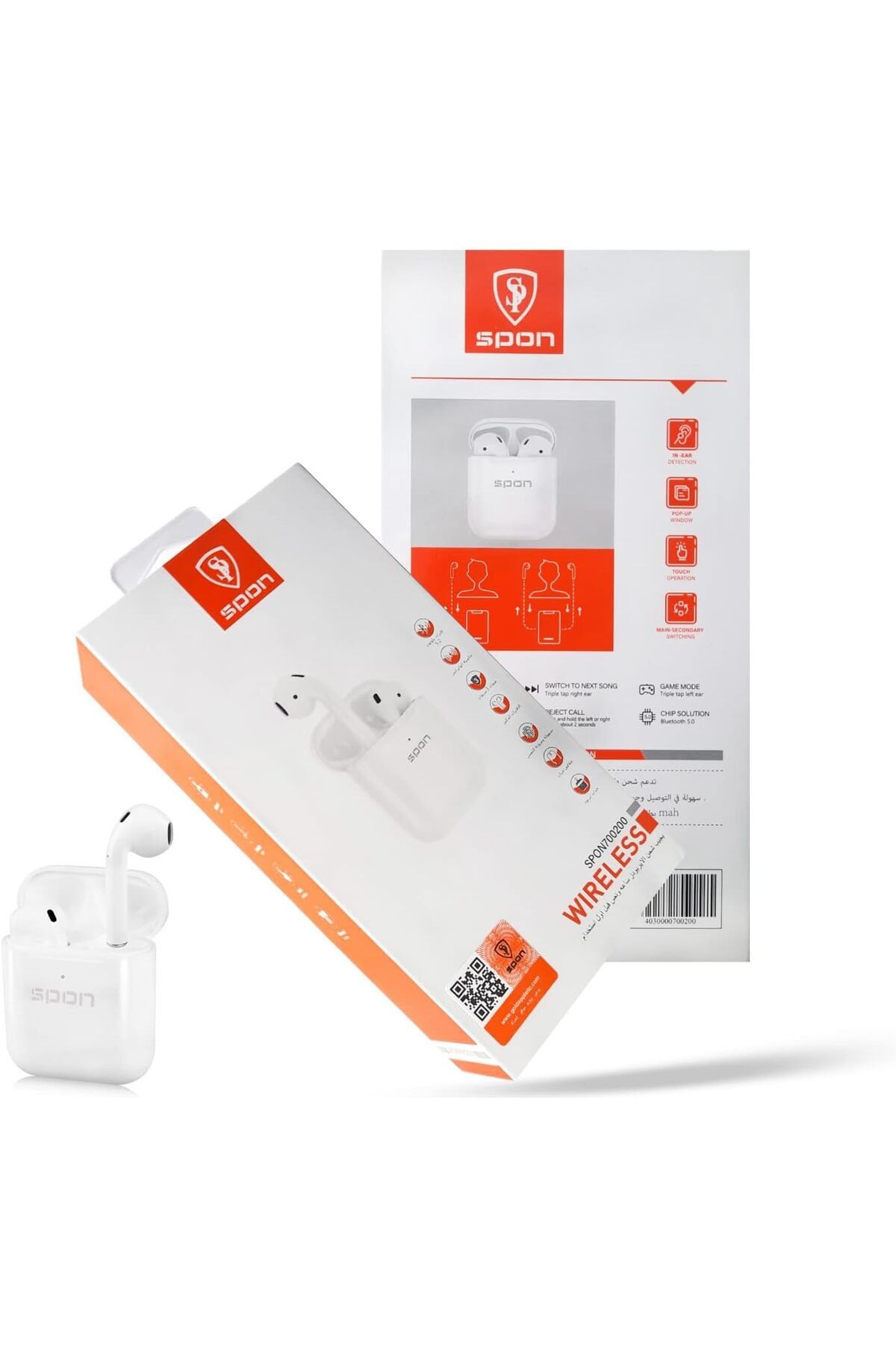 SP SPON-سماعات أذن لاسلكية من SP SPON، سماعات أذن بلوتوث 5.0، ميكروفون مدمج، خاصية إلغاء الضوضاء 7