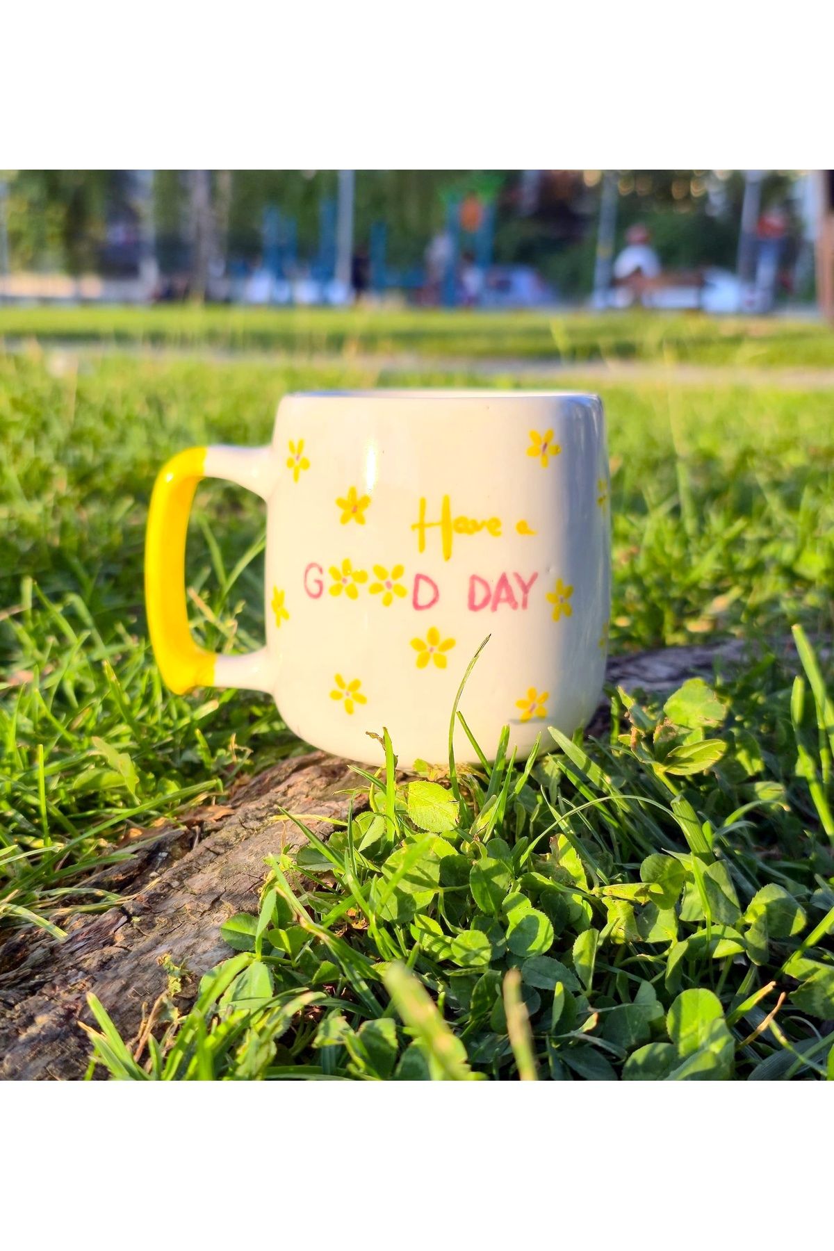 AURA GÜNAYDIN GOOD MORNİNG GOOD DAY MODEL EL YAPIMI ÖZEL TASARIM KAHVE & ÇAY KUPA - KAHVE SUNUM 300 ML