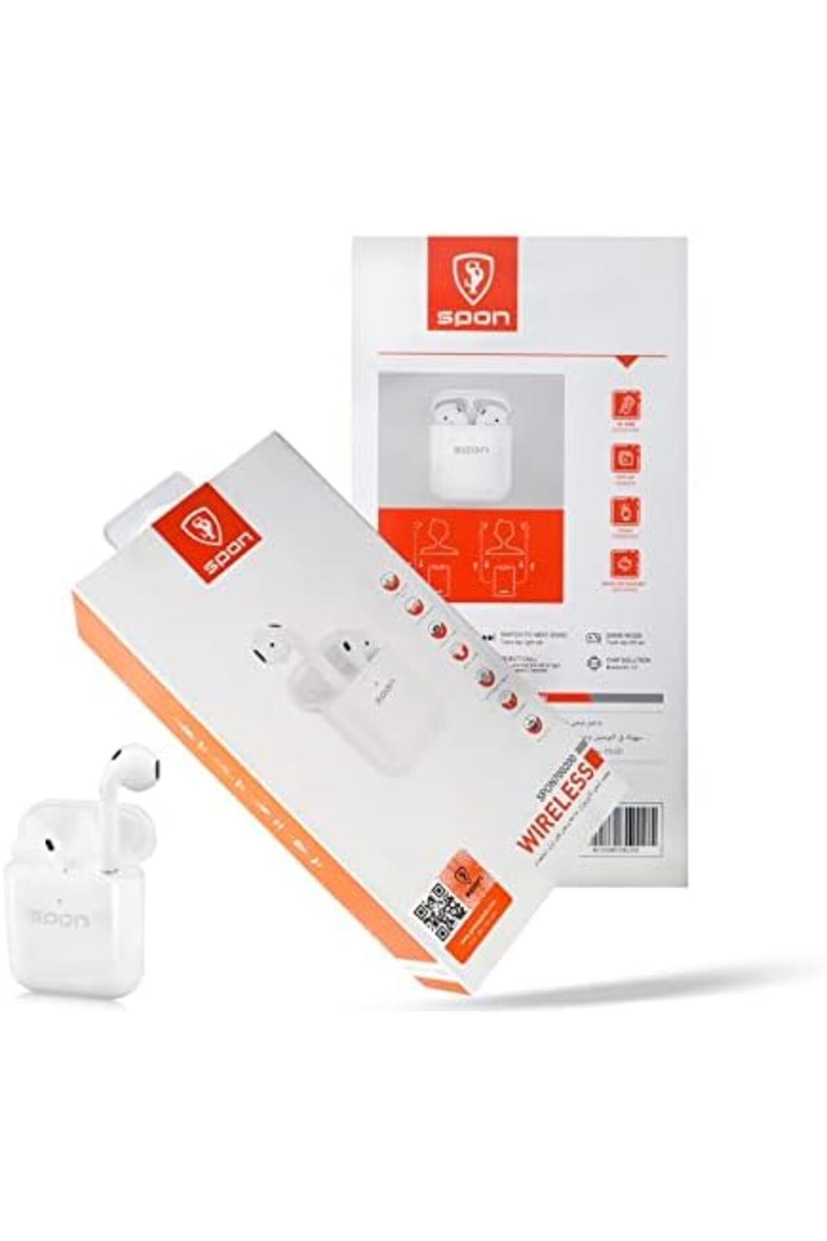 SP SPON-سماعات أذن لاسلكية من SP SPON، سماعات أذن بلوتوث 5.0، ميكروفون مدمج، خاصية إلغاء الضوضاء 8