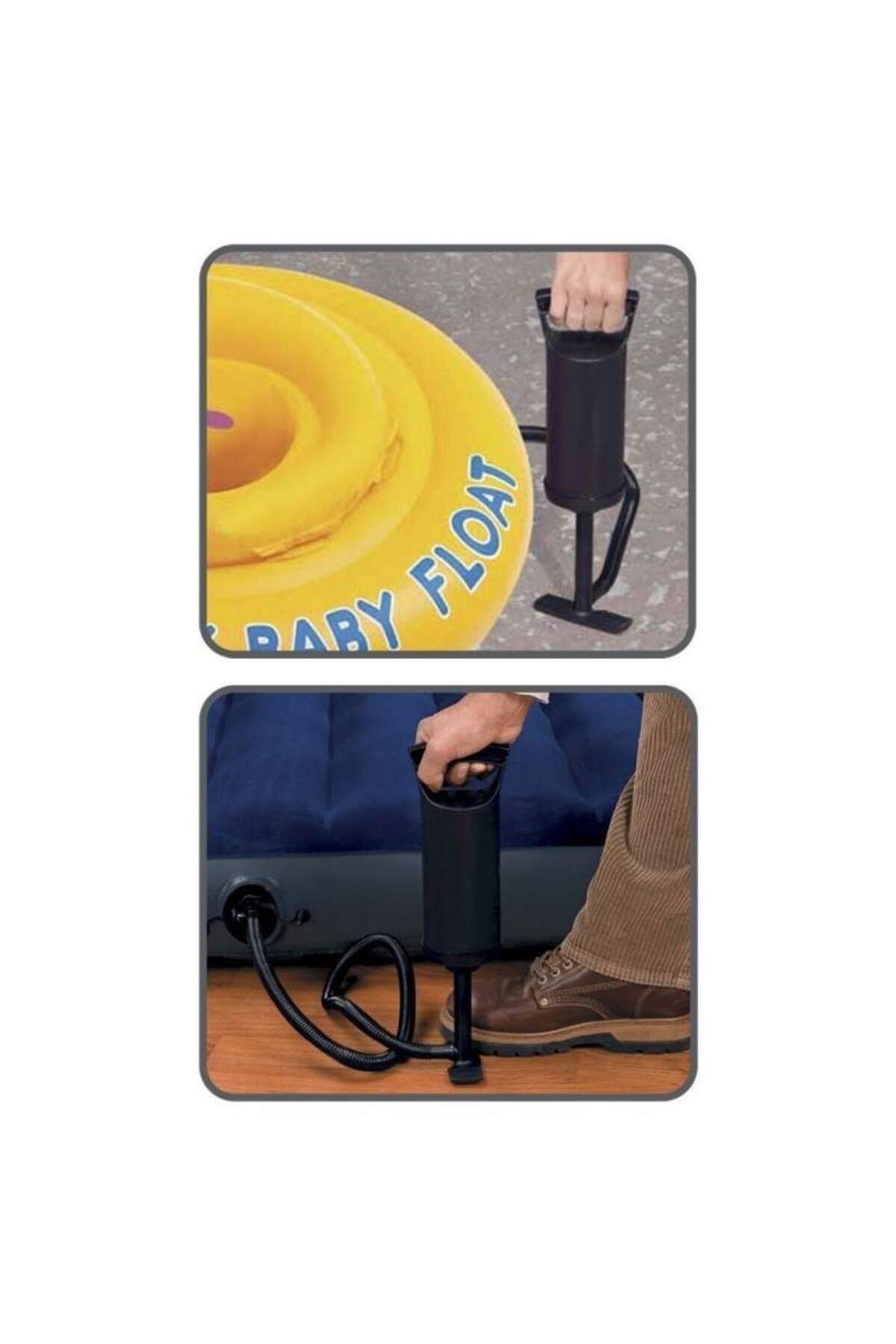 SIKS-Air Pump For Inflatable Products, Manual, With Hose And 3 Adapters, 30 cm 3