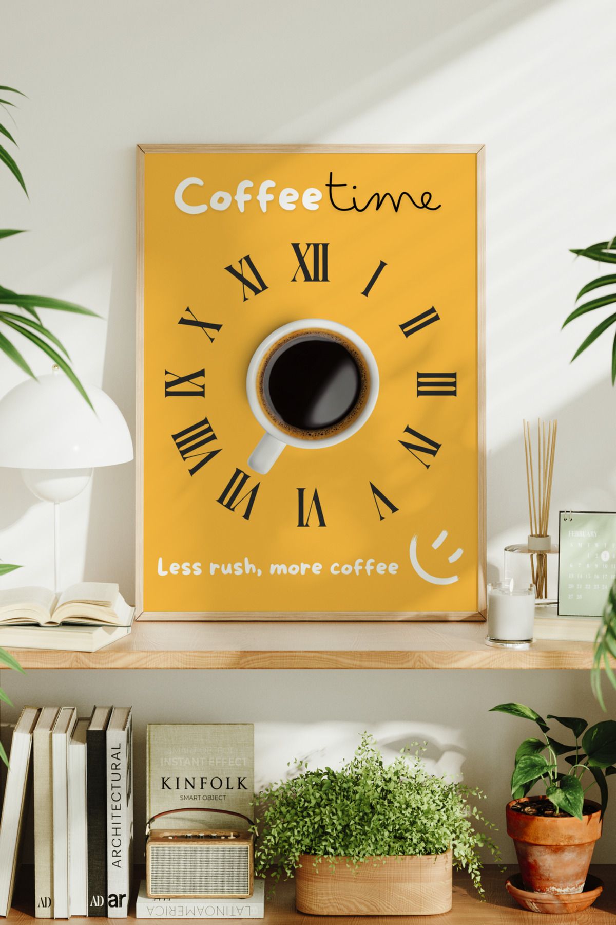 tablodea Coffee Time Kahve Köşesi Mutfak Tablosu, Pinterest Kahve Köşesi Mutfak Dekoru, Çerçeveli Poster