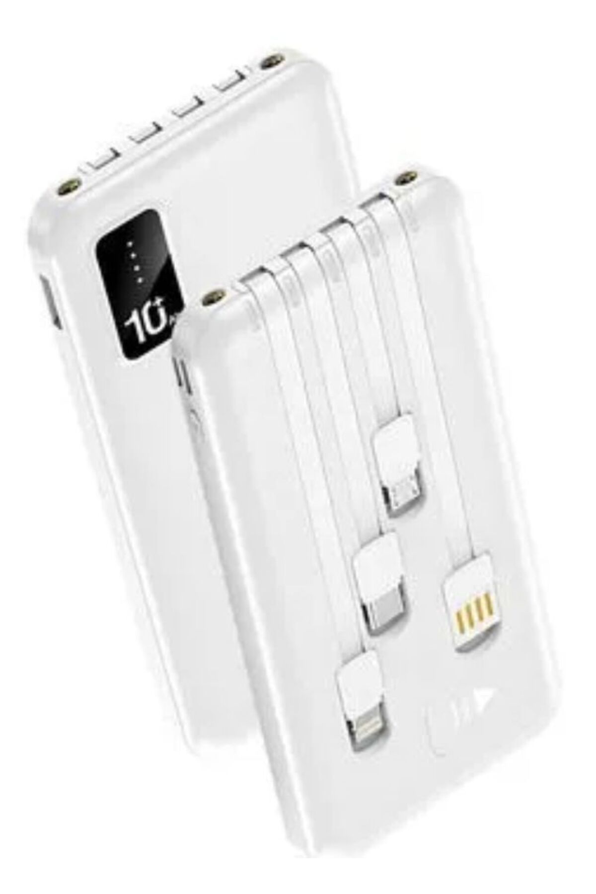 Aydoganticaret44 Blic Bpb-4 3in1=Usb-A & Usb-C Lıghtnıng & Mıcro Çıkış ) Powerbank ( Dijital ) ( 2.1a ) Beyaz