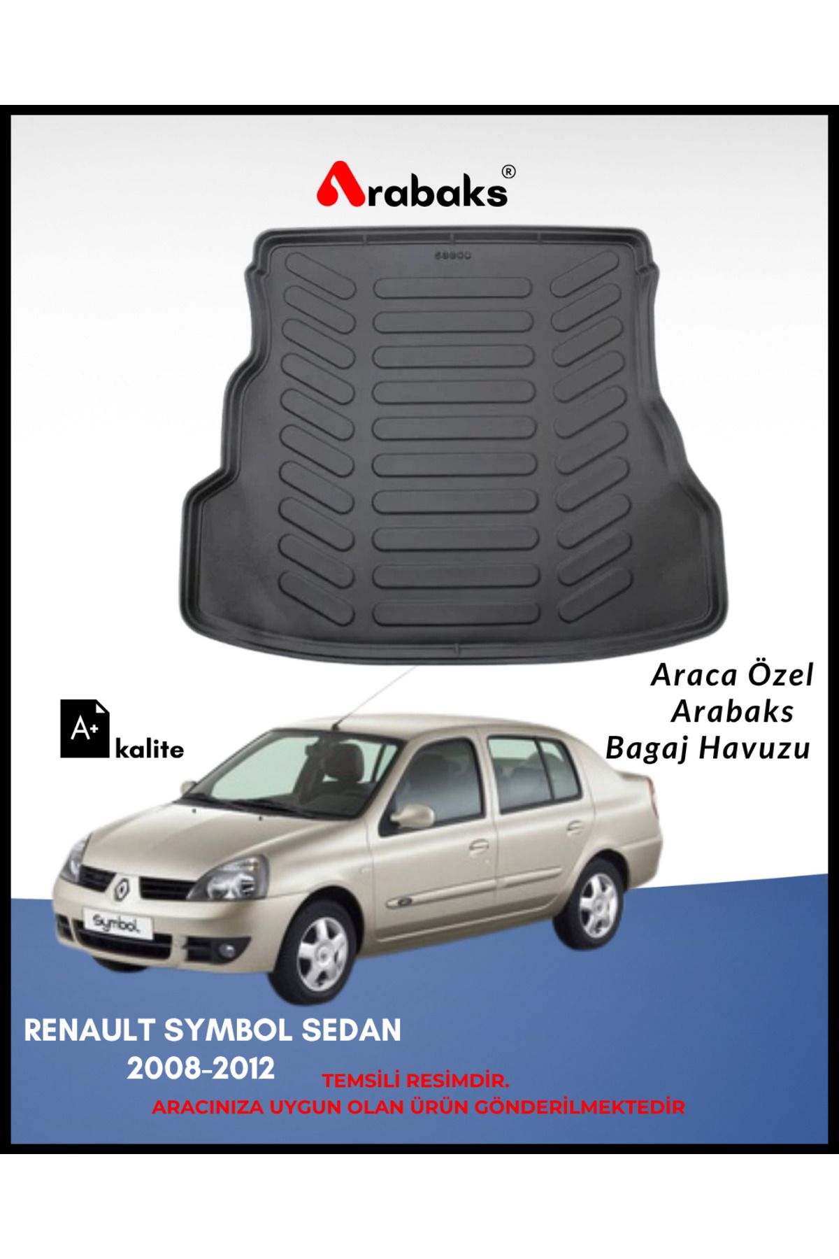 Arabaks Renault Symbol Sedan 2008-2012 Bagaj Havuzu (A+ Kalite)