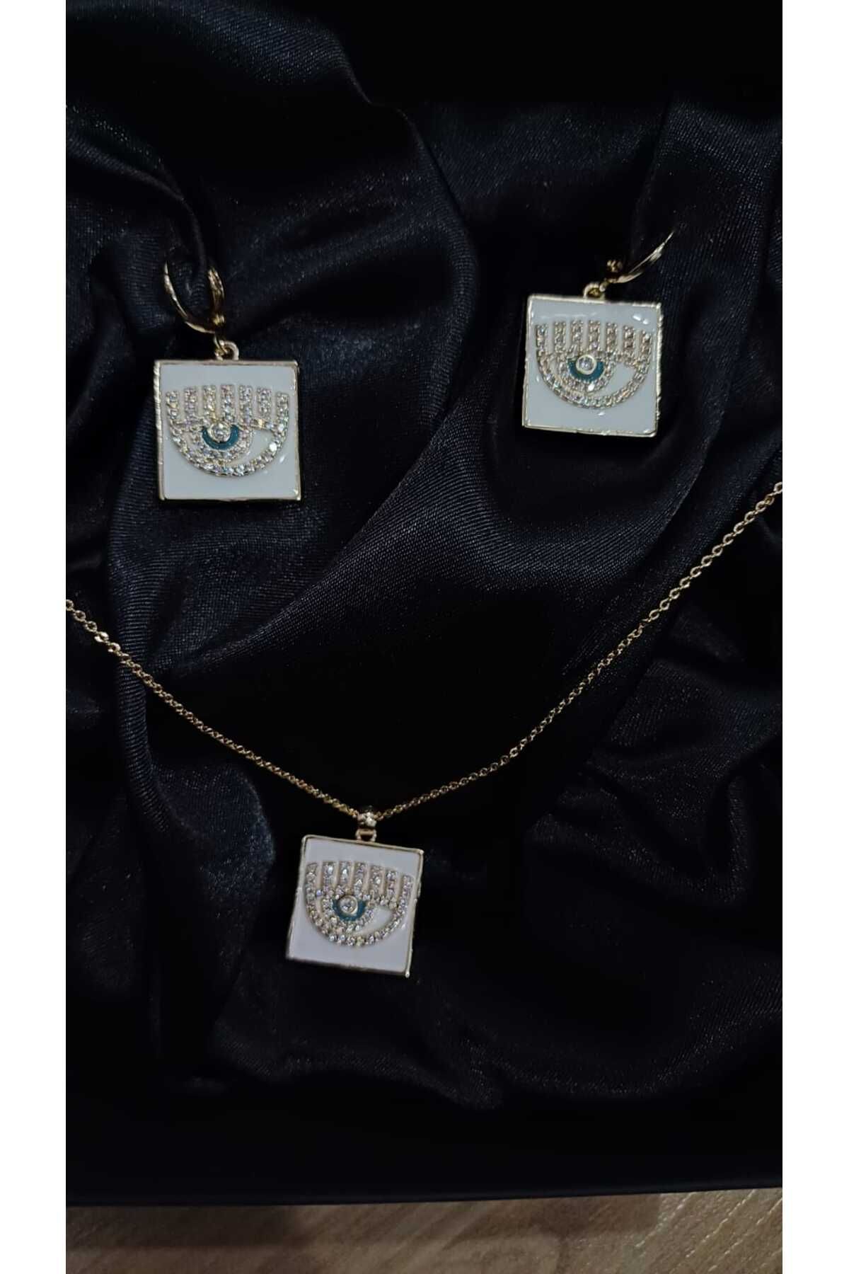 YSX JEWELRY Gold Kolye Küpe Set