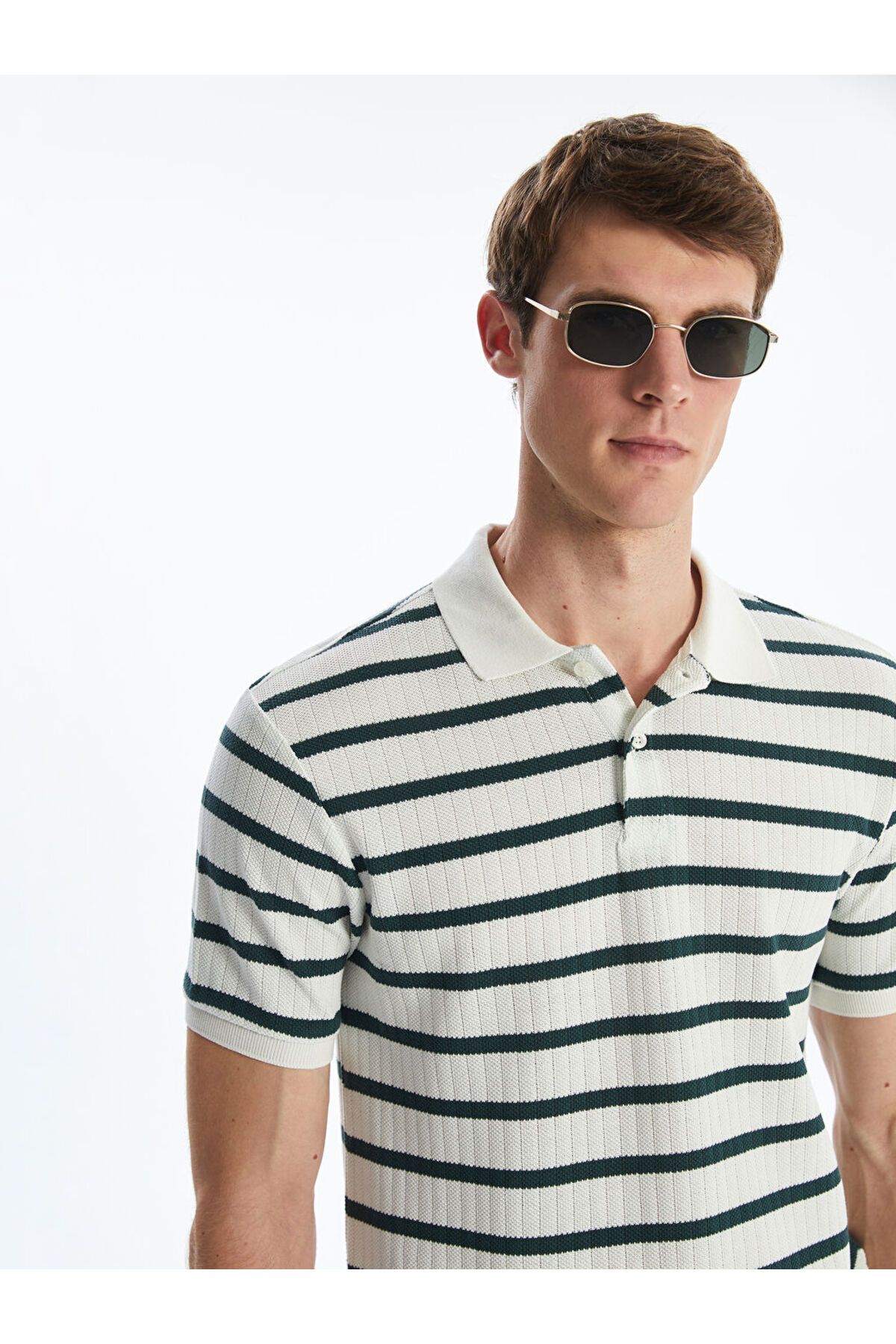 LC Waikiki Polo Yaka Çizgili Erkek Tişört