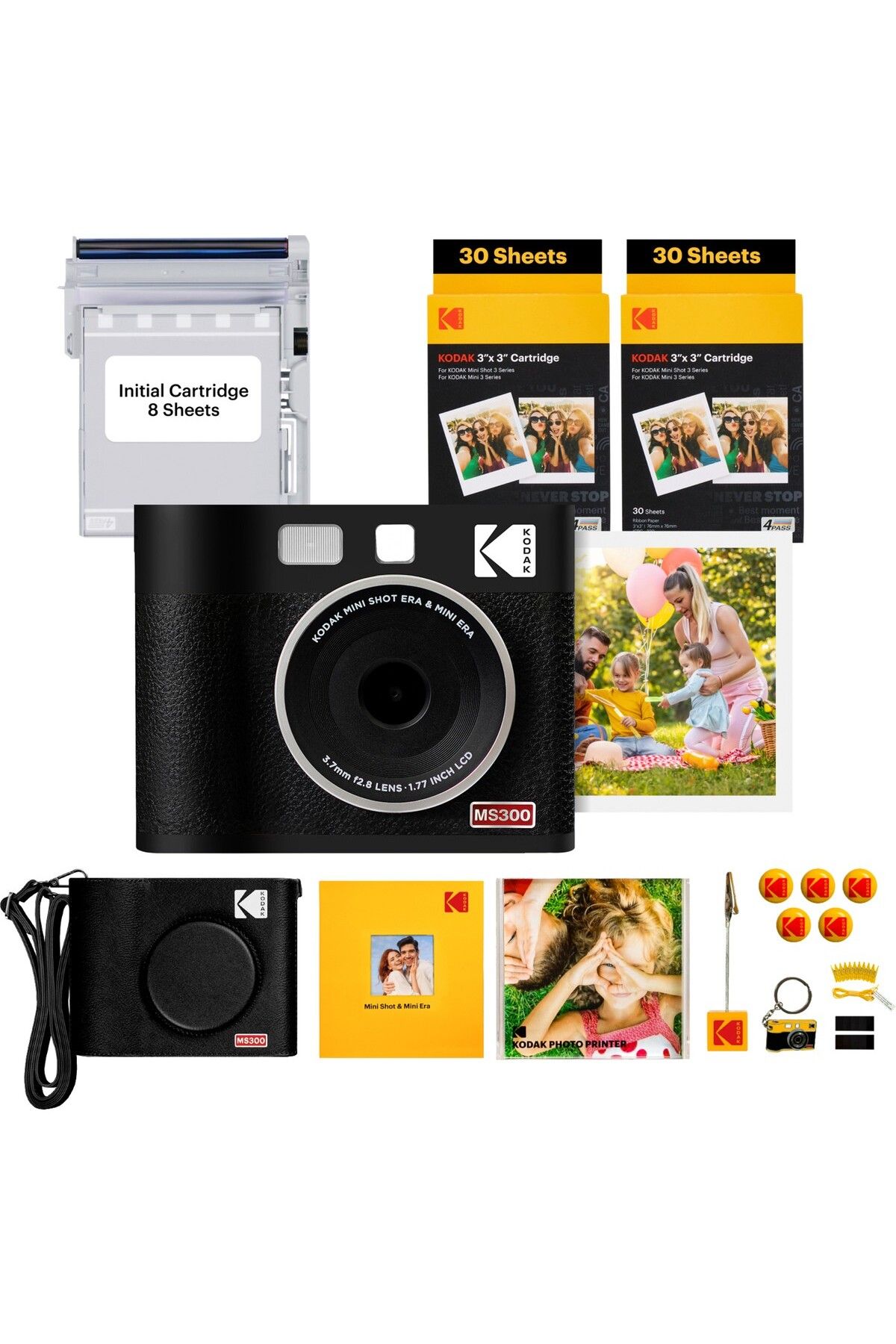 Kodak Mini Shot 3 ERA Siyah 3X3 + 60 Yaprak + Aksesuar Kiti