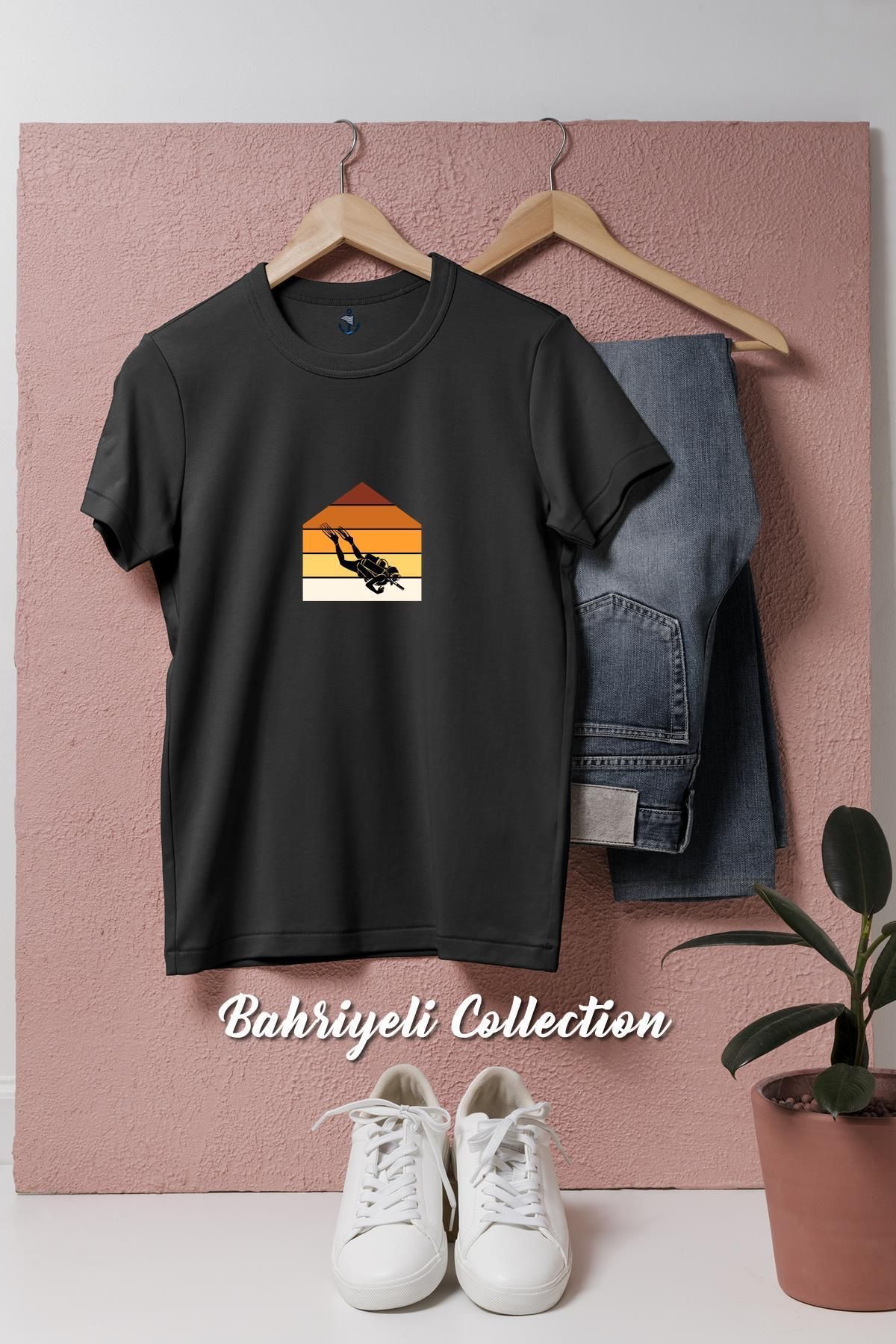 bahriyeli.jpeg Oversize Colors İn Deep Divers Tasarımlı Unisex T-Shirt