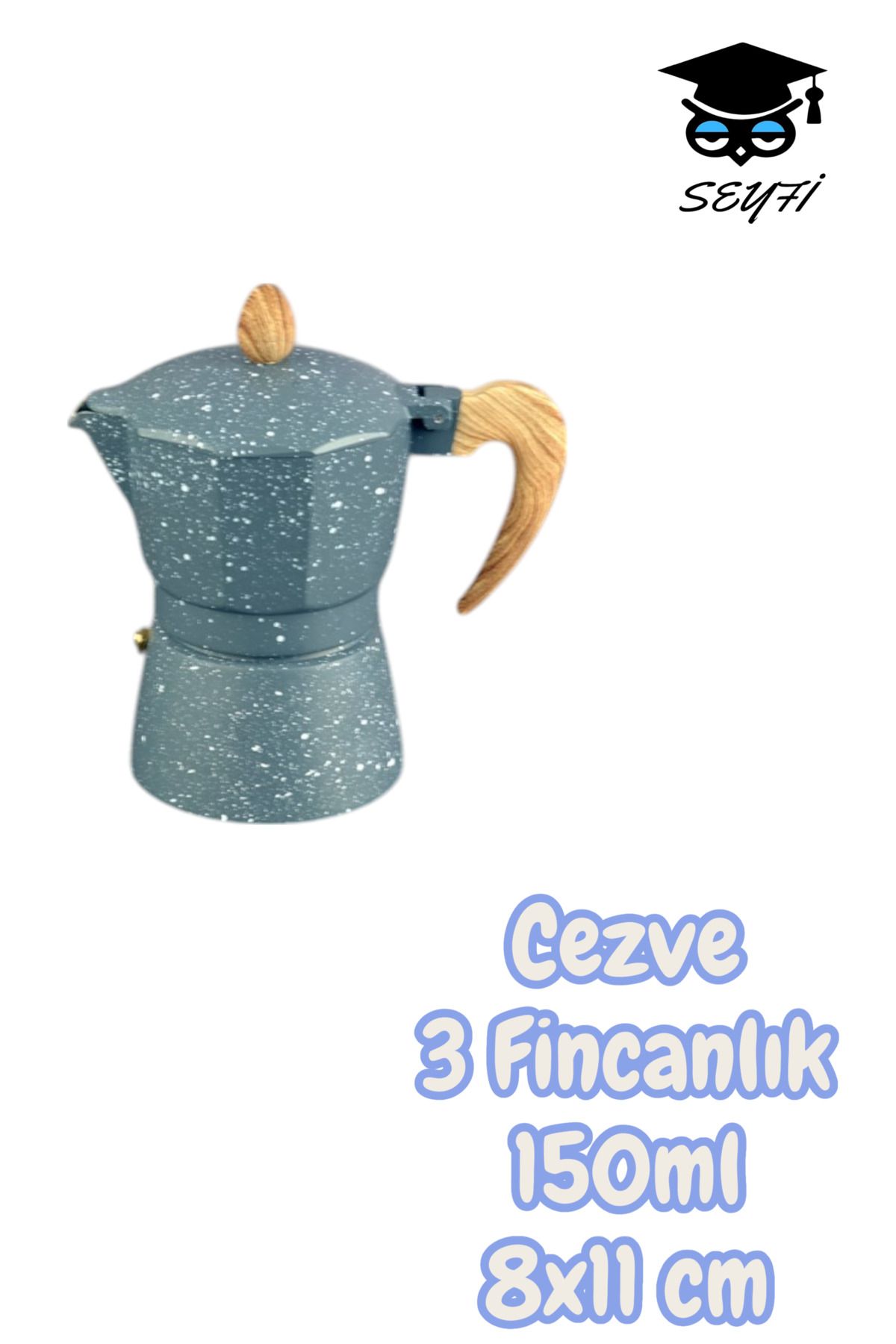 SEYFİKİRTASİYE Cezve 3 Fincanlık 150ml 8x11 cm