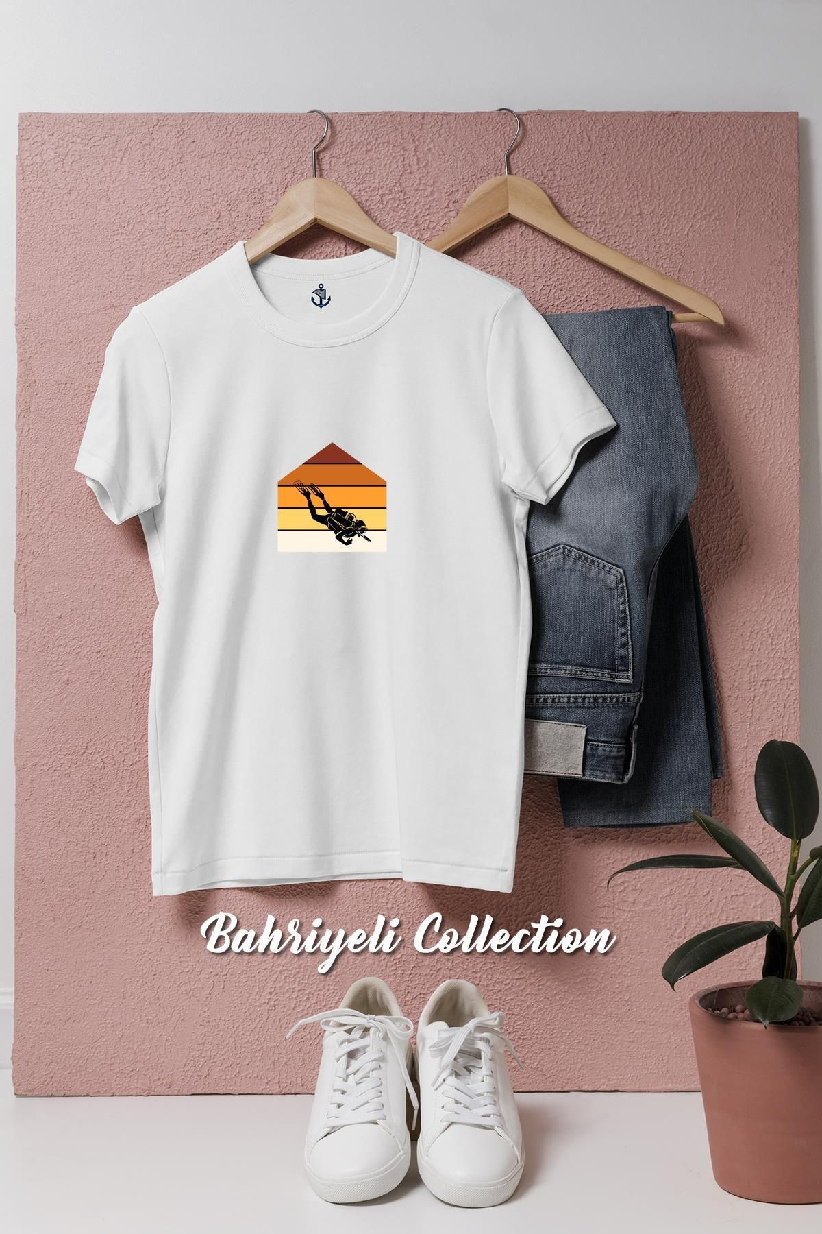 bahriyeli.jpeg Oversize Colors İn Deep Divers Tasarımlı Unisex T-Shirt