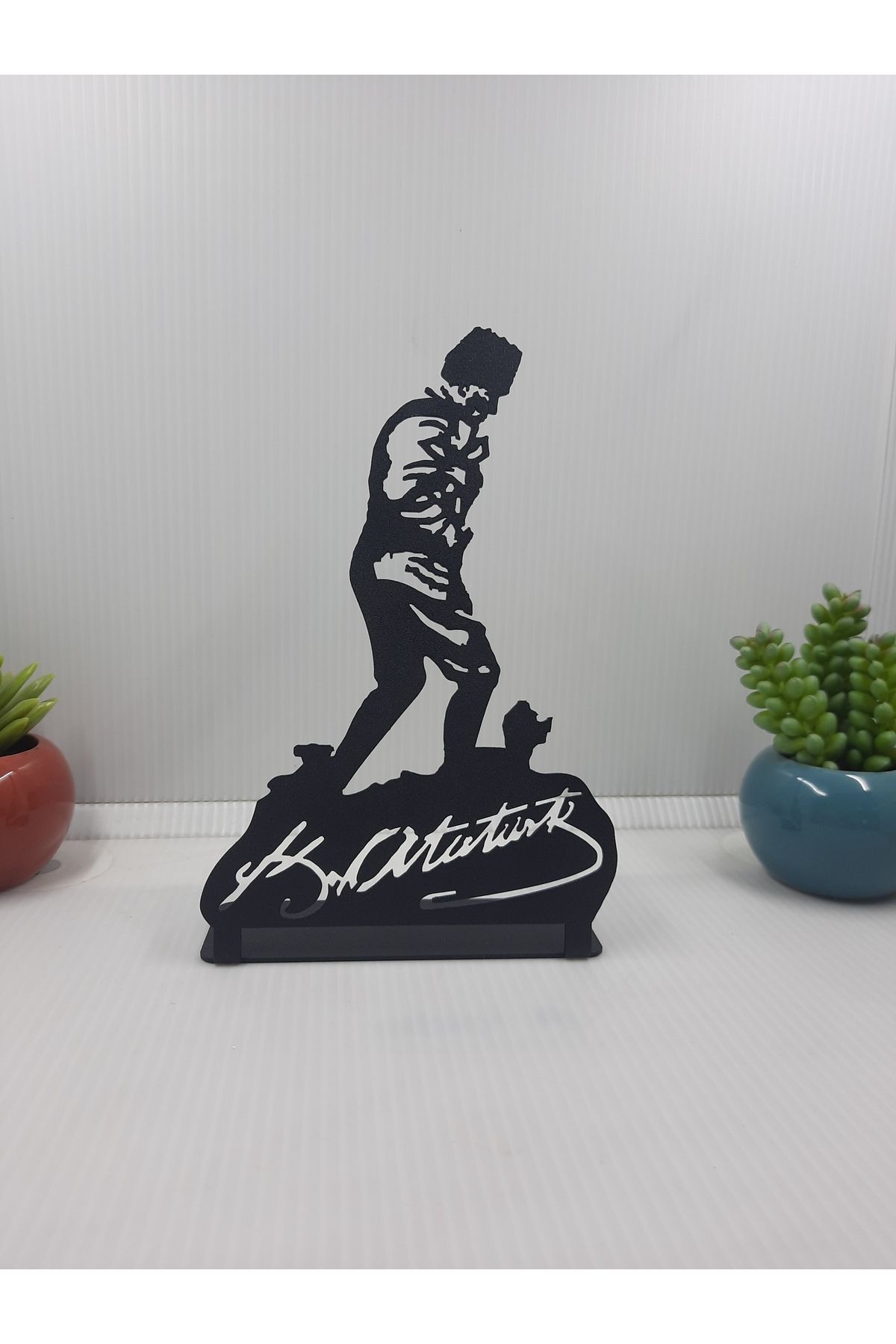 Saatistan Kocatepe Atatürk Metal Biblo, Ev ve Ofis Dekoru, Hediye, 19x12 cm