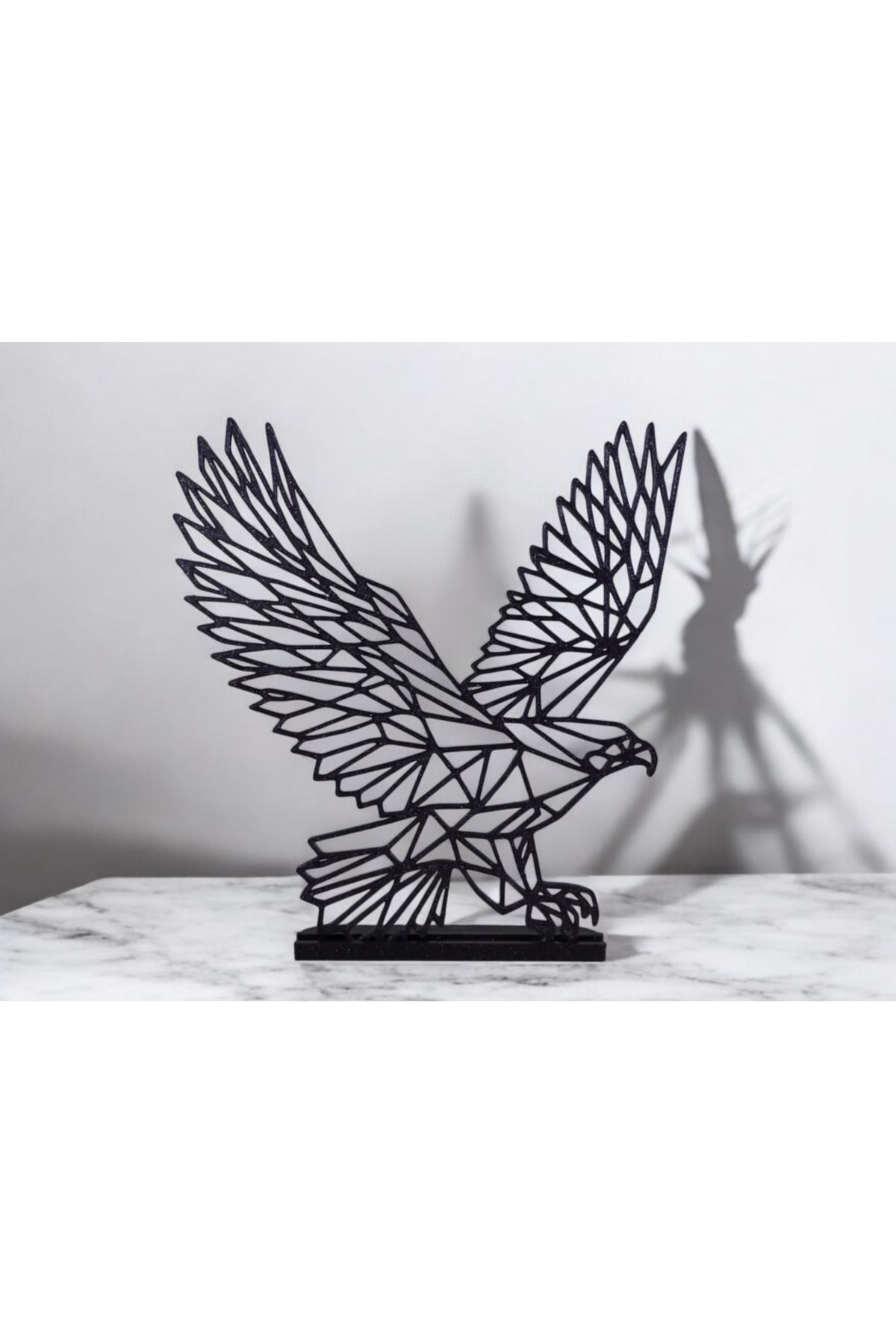 Saatistan Modern 3D Kartal Masa Üstü Dekor Biblo Siyah, Şık ve Estetik Tasarım