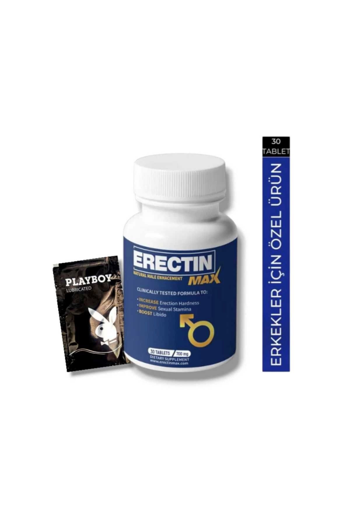Silahlı Tower Erectin Max Natural Male Enhancement Performans Arttıran Geliştirici 30 lu + Playboy Jel Hediye