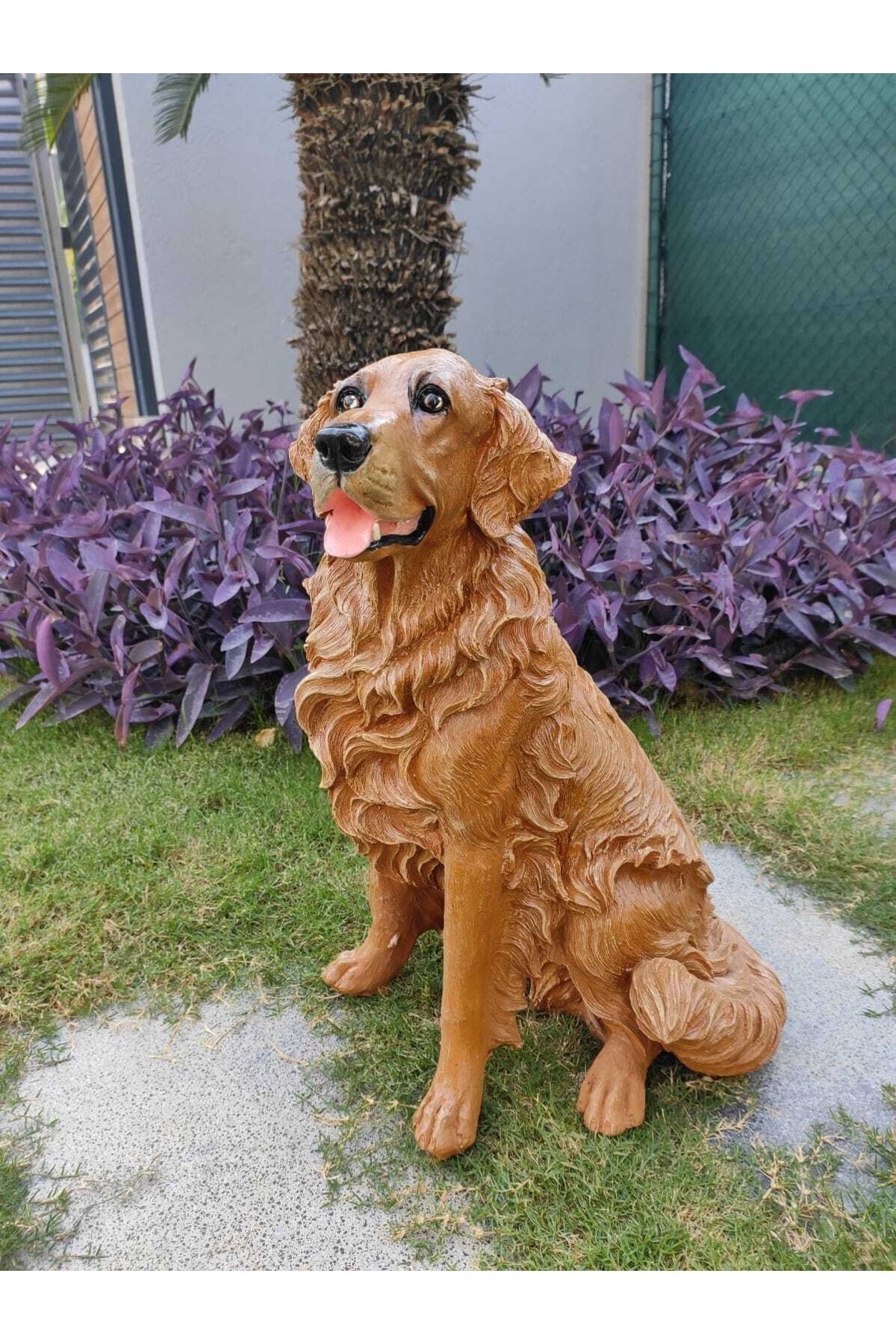 Saatistan Şirin Bahçe Köpek Heykeli, Kapı Önü Dekoru, Sevimli Köpek Figürü