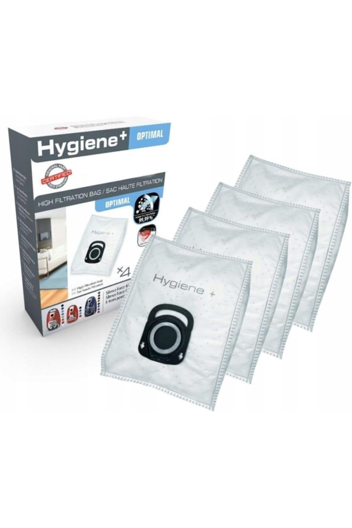 STOREMAX sellbuystore Rowenta Uyumlu Hygiene 4'Lü Kutulu Toz Torbası, 20x20x20 1053513