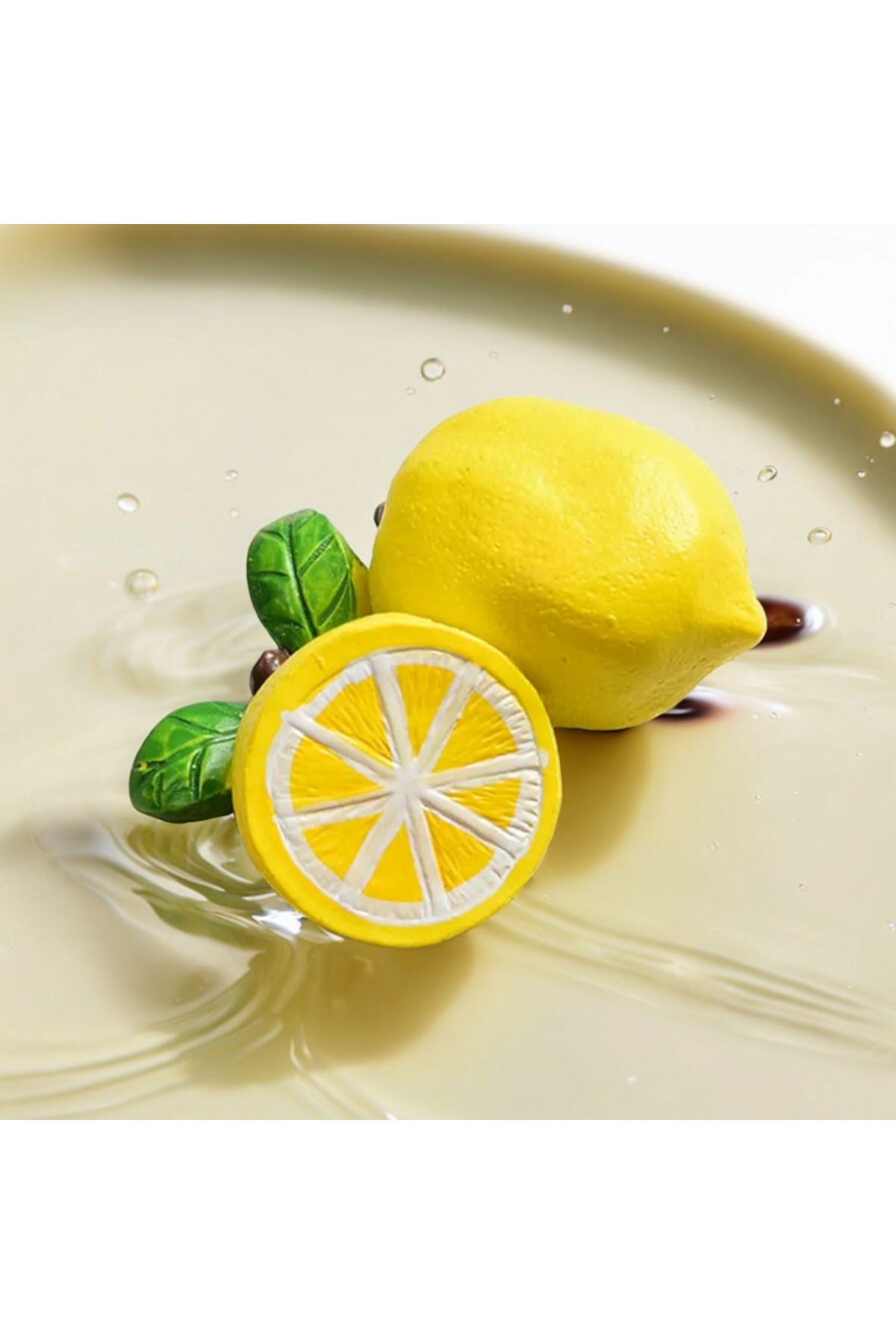 Saatistan Yarım Limon Silikon Kalıp, Sarı, Şekilli ve Dayanıklı, Kek ve Çizim İçin Uygun
