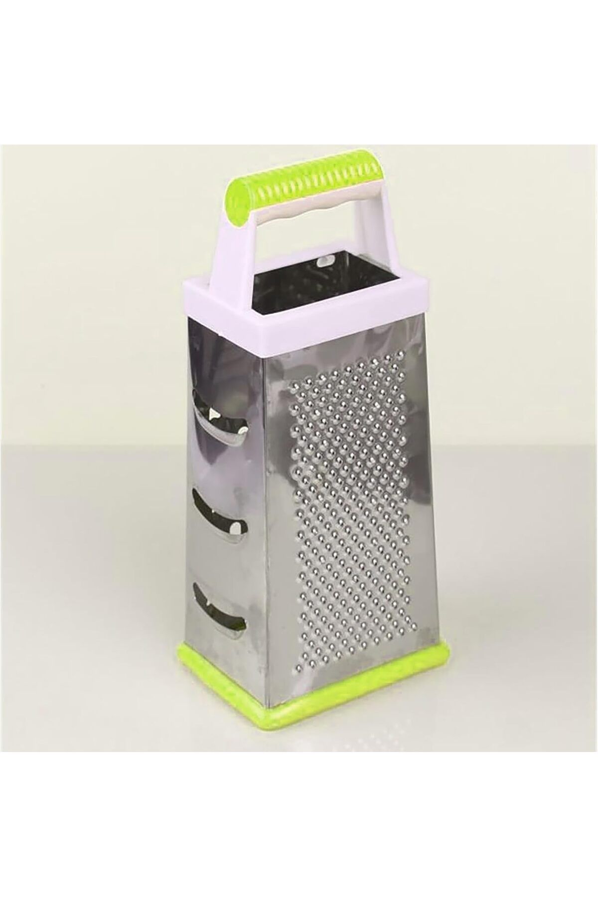 STOREMAX sellbuystore 4 Yüzeyli Metal Mutfak Rendesi, Plastik Tutacaklı (Yeşil) 1053513