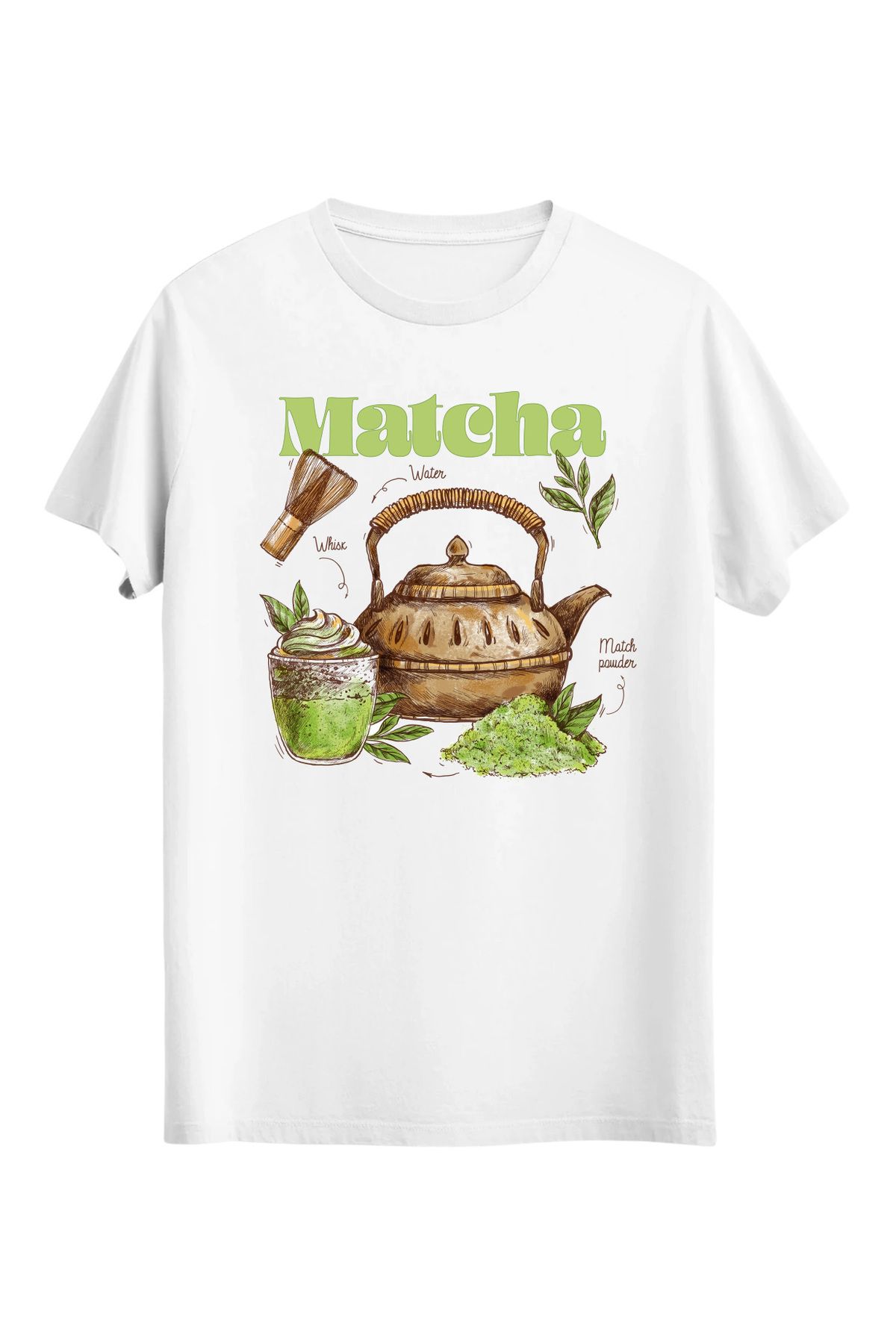 srcmarket Matcha Baskılı Unisex Tshirt