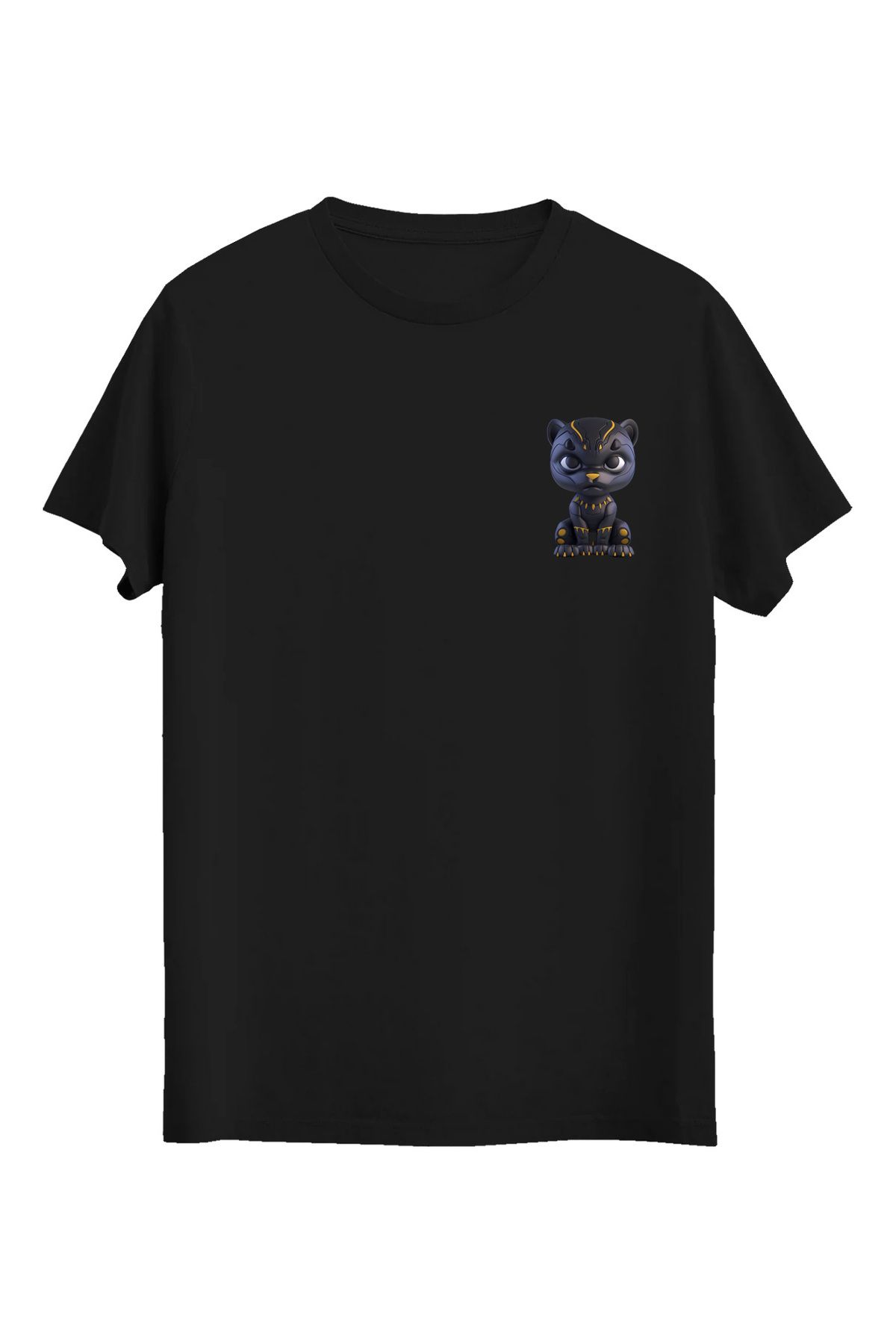 srcmarket Kabile Kralı Siyah Panter Baskılı Unisex Tshirt