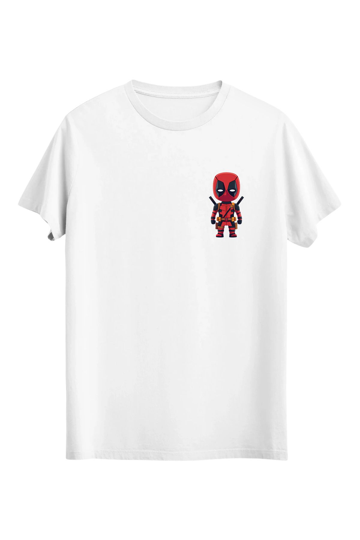srcmarket Kırmızı Savaşçı Dead Pol Baskılı Unisex Tshirt