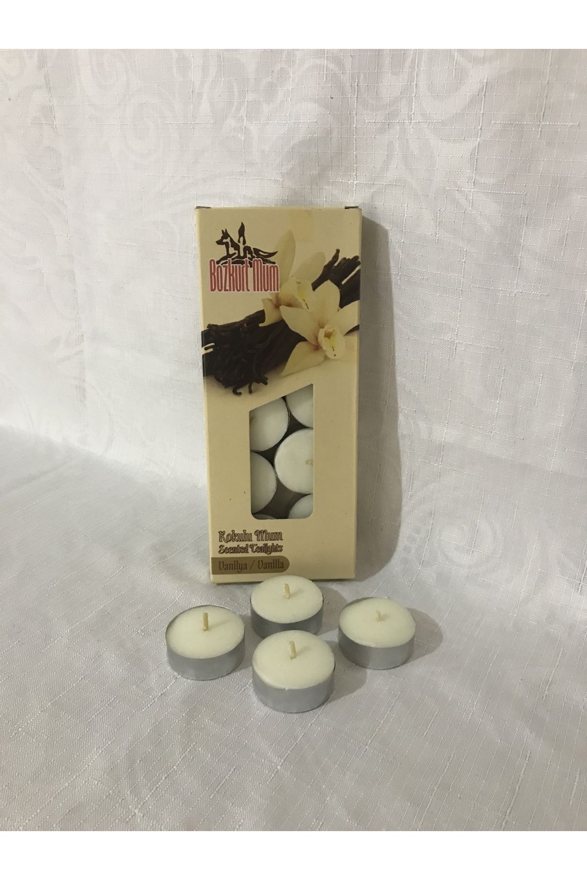 Saatistan Vanilya Kokulu 10'lu Tealight Mum Seti, Sıcak ve Rahatlatıcı Atmosfer İçin