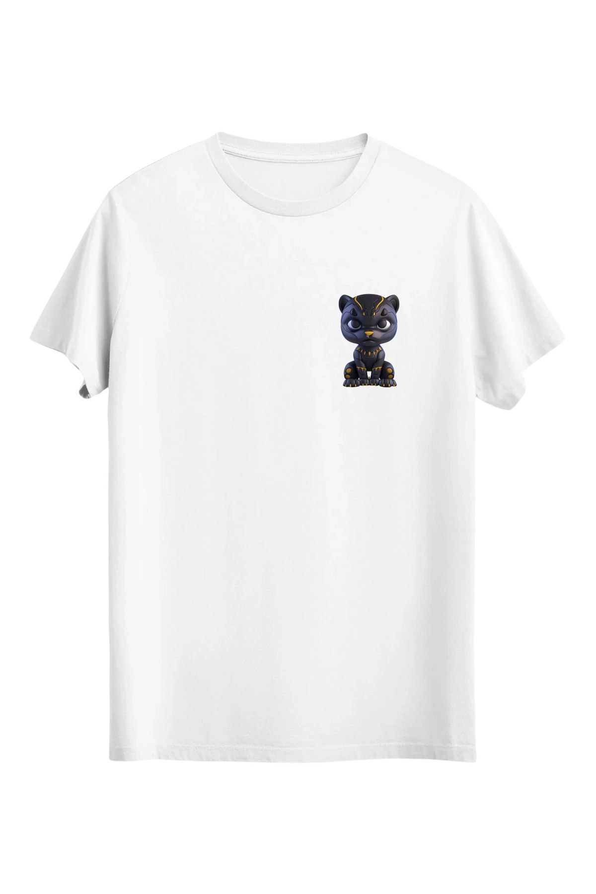 srcmarket Kabile Kralı Siyah Panter Baskılı Unisex Tshirt
