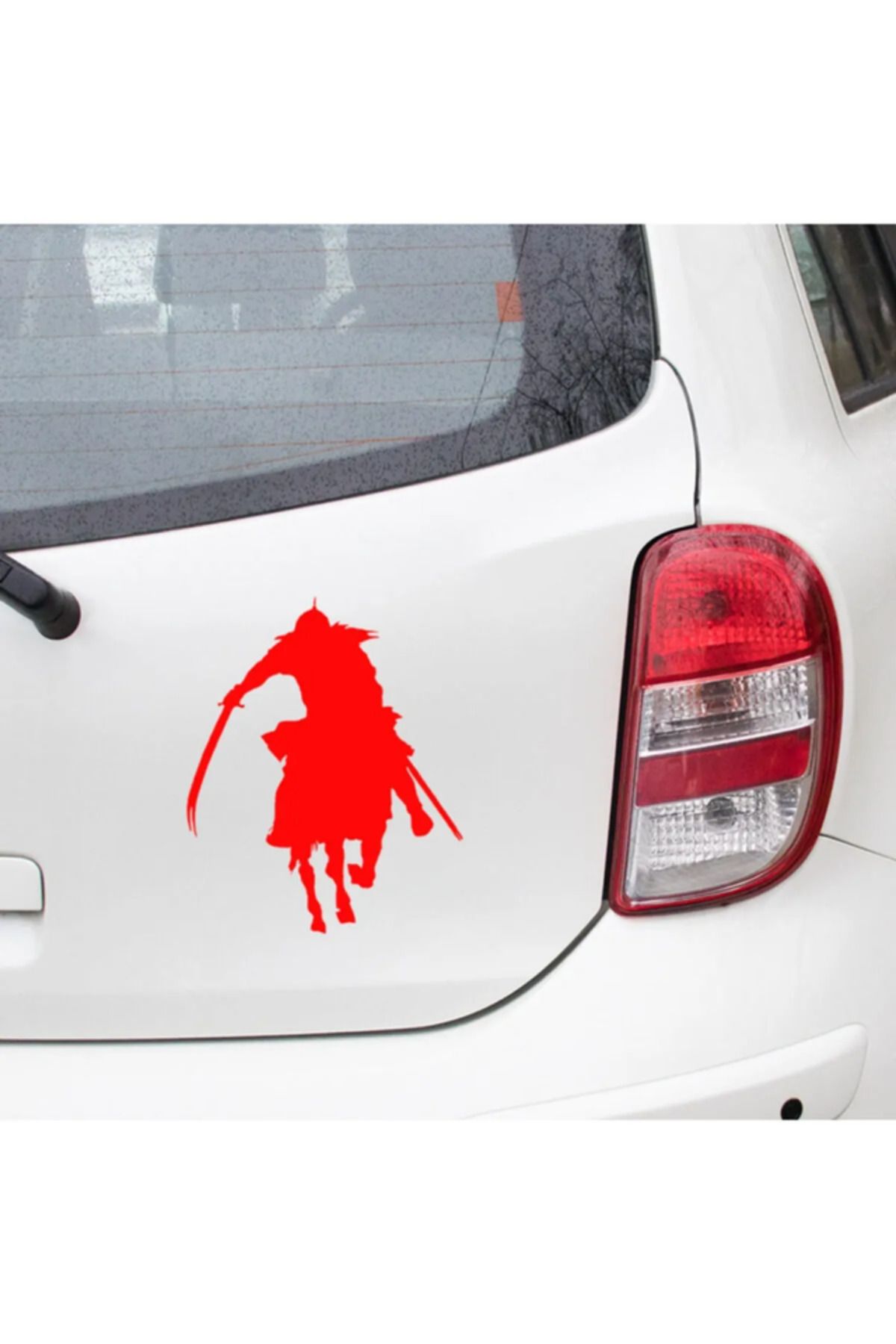 TSC Kılıç Ve At Ile Savaş Cenk Eden Asker Sticker 20cm Kırmızı Renk