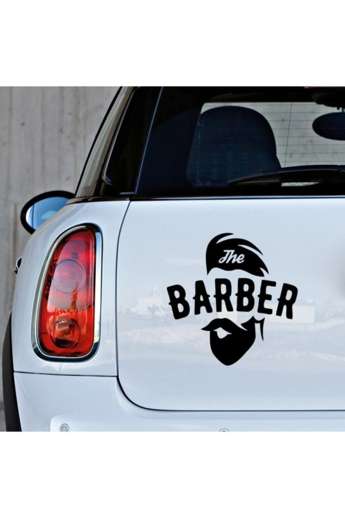TSC Kuafor Berber oto Sticker Araba Etiket Yapıştırması 20CM Sİyah Renk