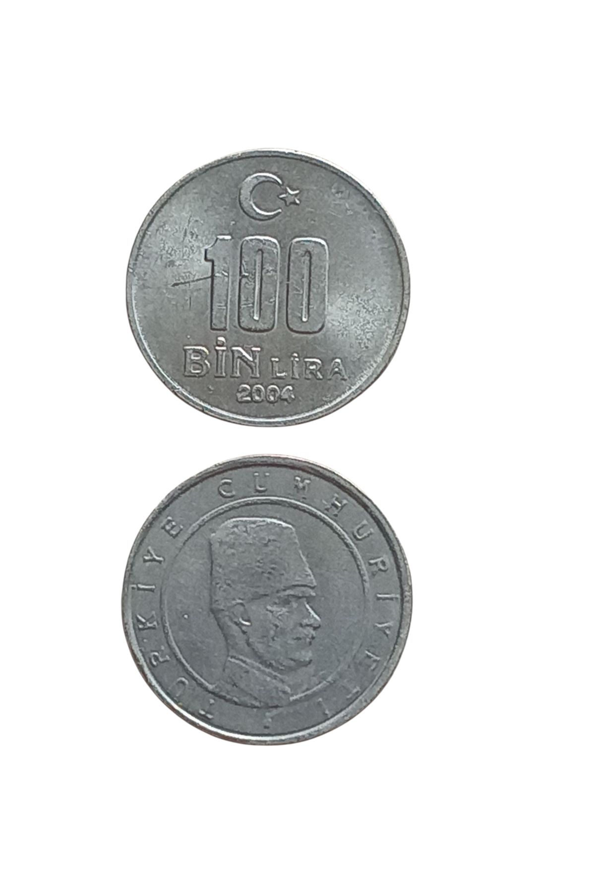 Yediotuz 100 Bin Türk Lirası 2004 Koleksiyon Madeni Para Koleksiyonu Para Eski