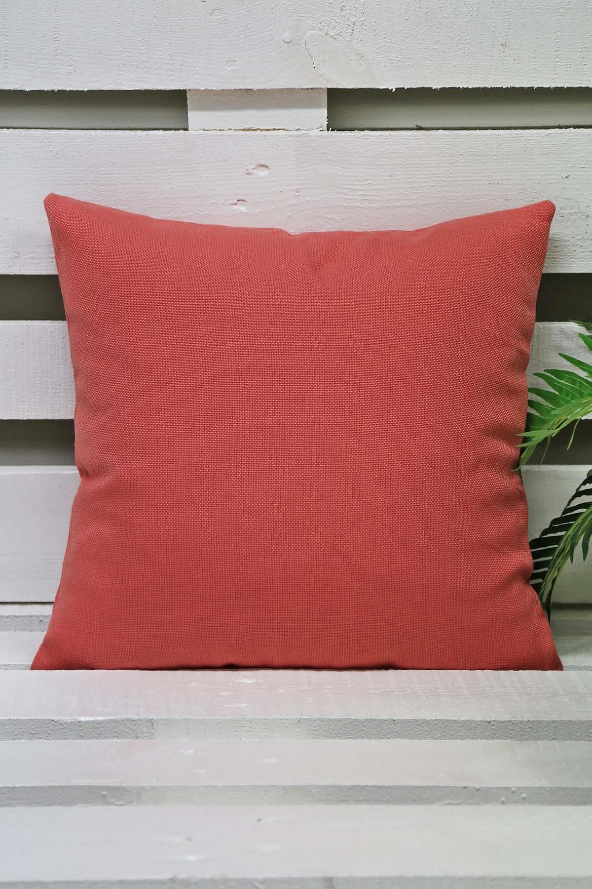 Saatistan Mercan Keten Kırlent 50x50 cm, şık ve rahat ev dekoru için ideal seçim