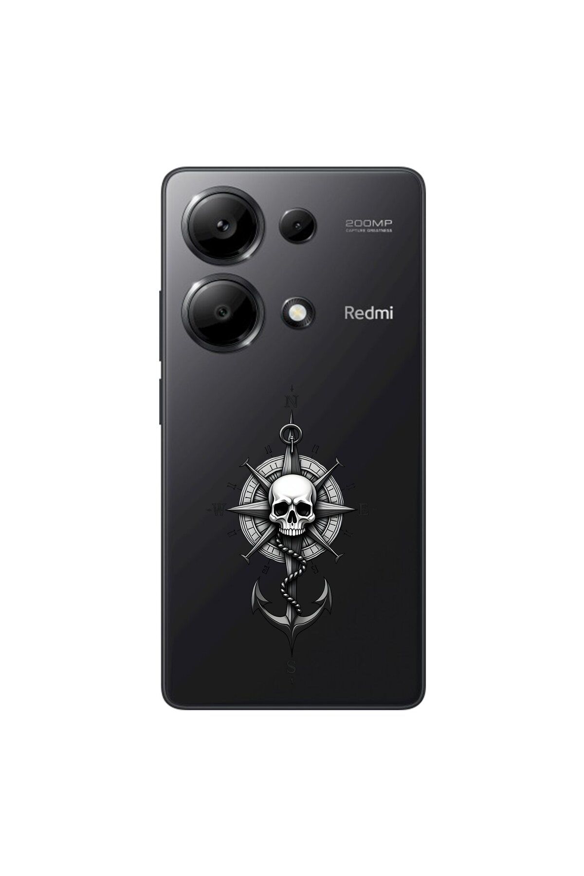 Dali Design Xiaomi Redmi Note 13 Pro Uyumlu Şeffaf Kılıf Pirate 5 Tasarımlı