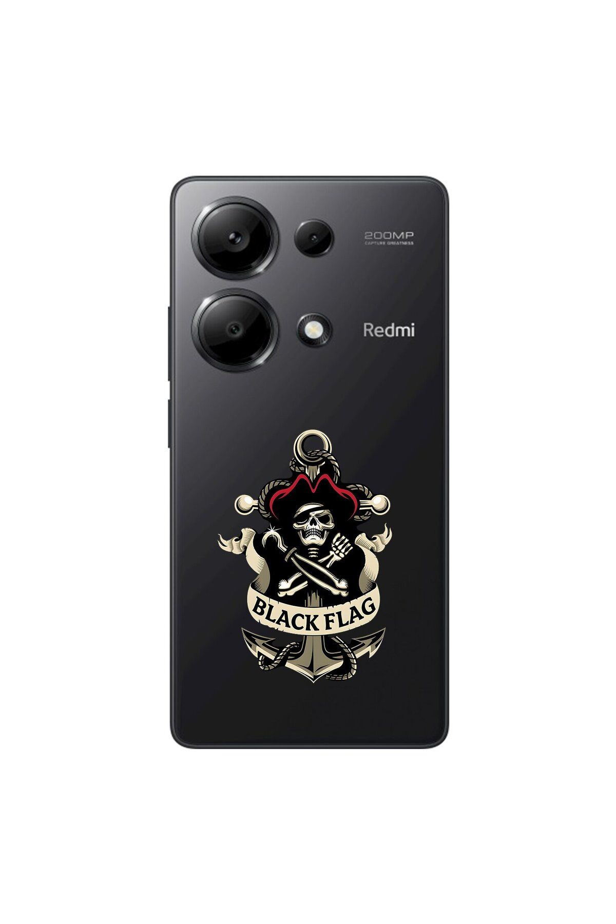 Dali Design Xiaomi Redmi Note 13 Pro Uyumlu Şeffaf Kılıf Pirate 4 Tasarımlı