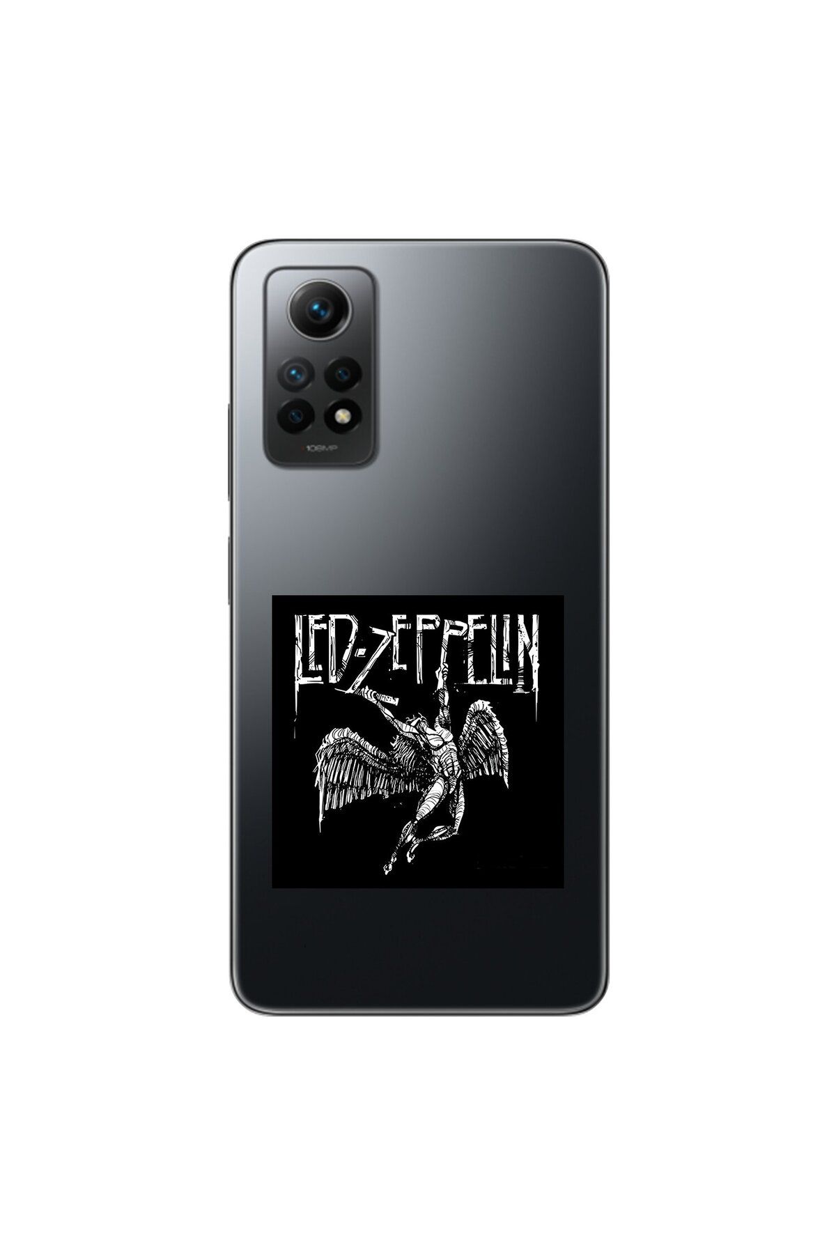 Dali Design Xiaomi Redmi Note 12 Pro Uyumlu Şeffaf Kılıf Led Zeppelin Tasarımlı