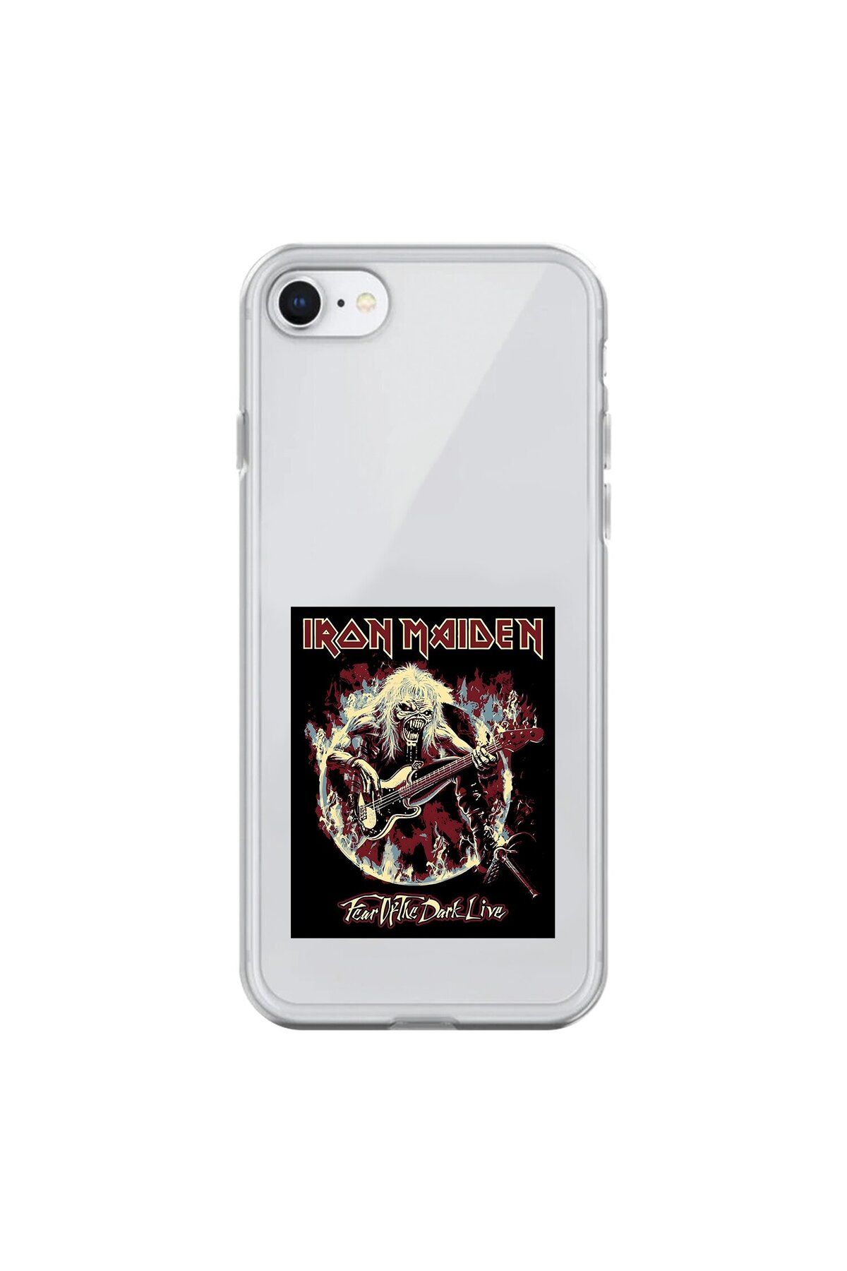 Dali Design iPhone 6 Plus Uyumlu Şeffaf Kılıf Iron Maiden Tasarımlı