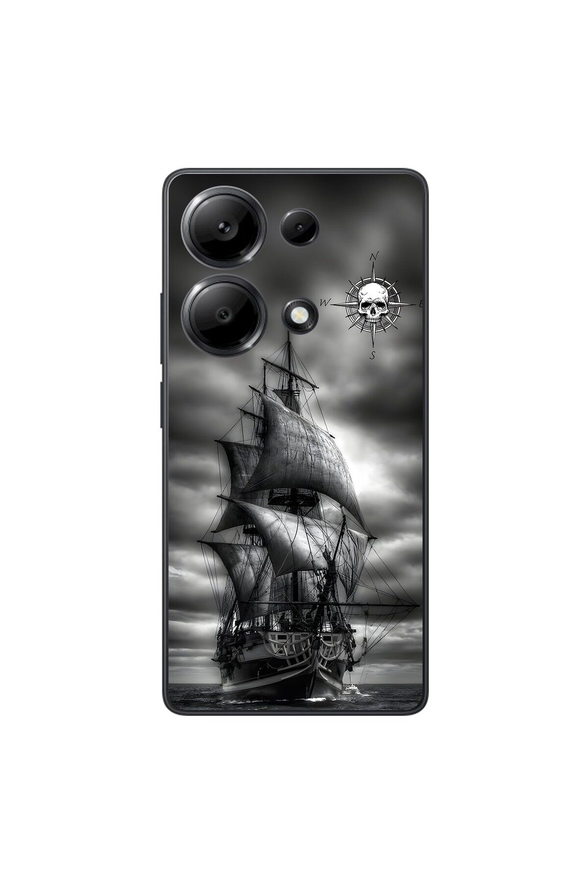 Dali Design Xiaomi Redmi Note 13 Pro Uyumlu Şeffaf Kılıf Pirate 2 Tasarımlı