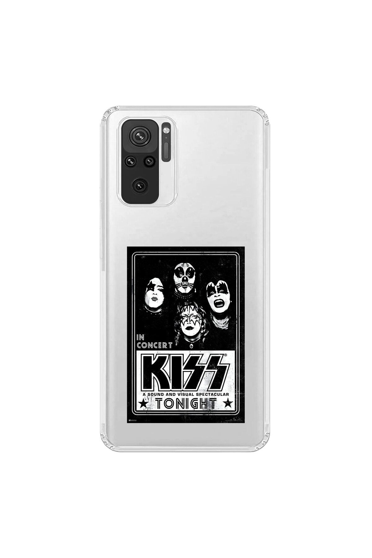 Dali Design Xiaomi Redmi Note 10 Uyumlu Şeffaf Kılıf KiSS Tasarımlı