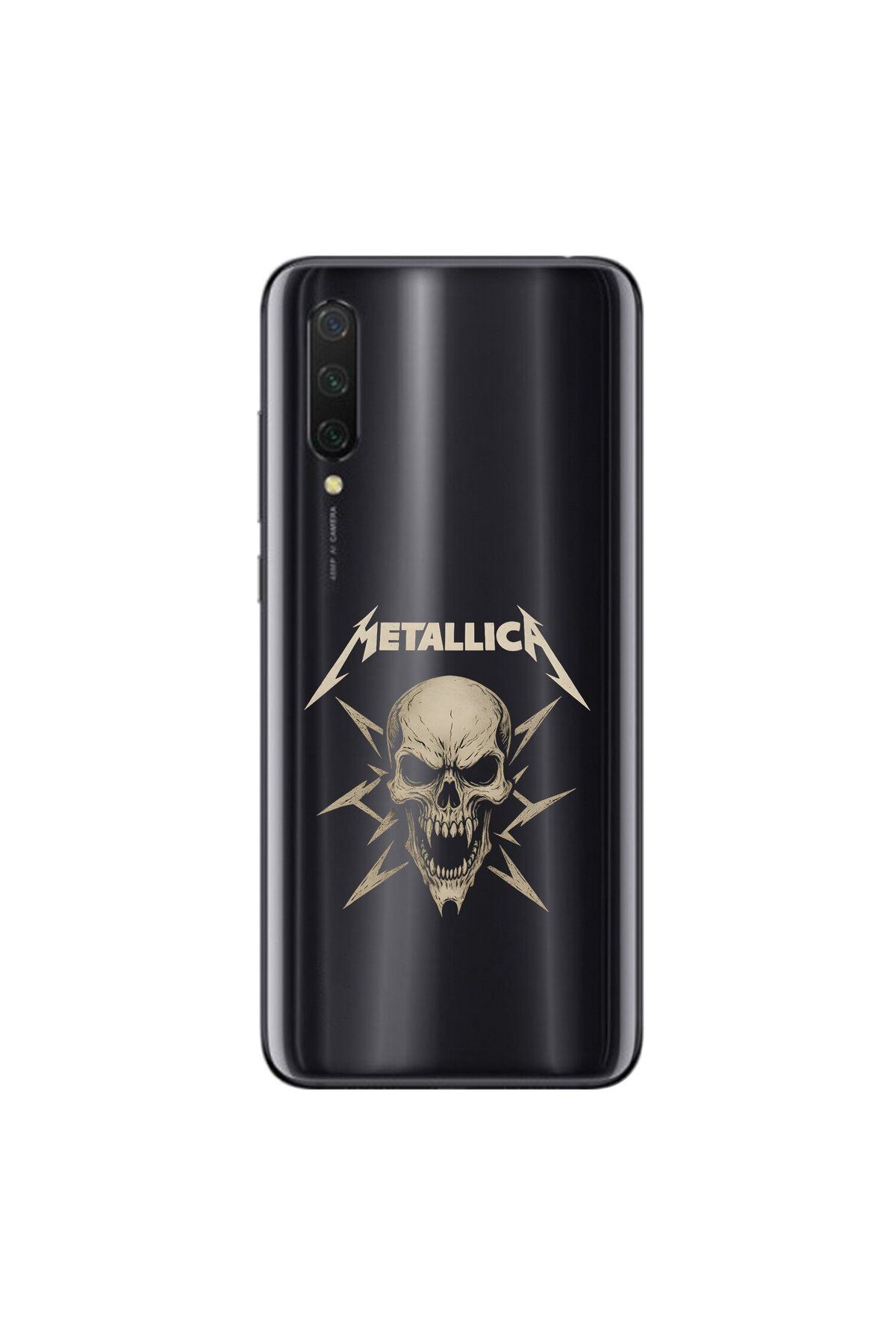 Dali Design Xiaomi Mi 9 Lite Uyumlu Şeffaf Kılıf Metallica Tasarımlı