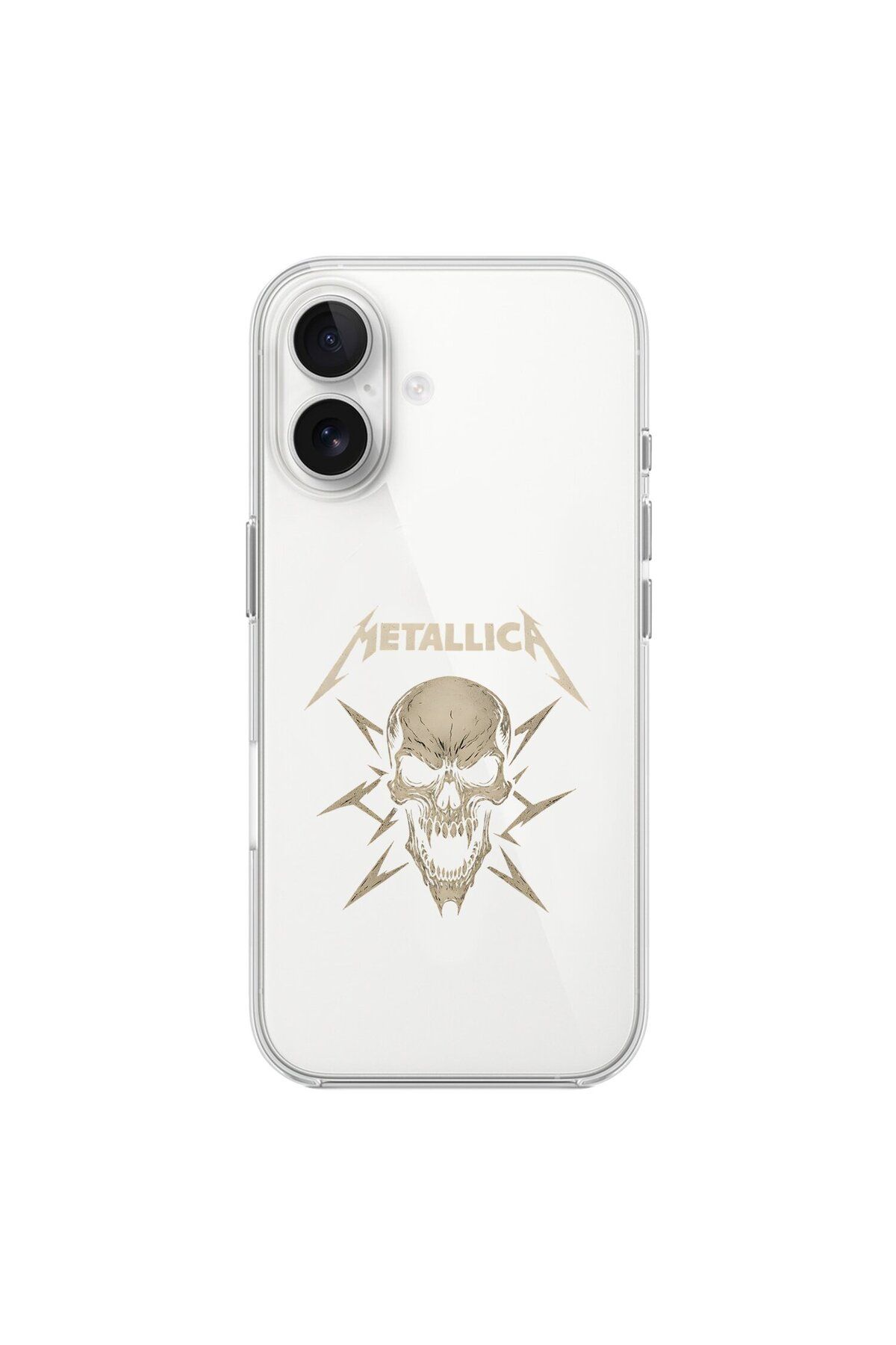Dali Design iPhone 16 Uyumlu Şeffaf Kılıf Metallica Tasarımlı