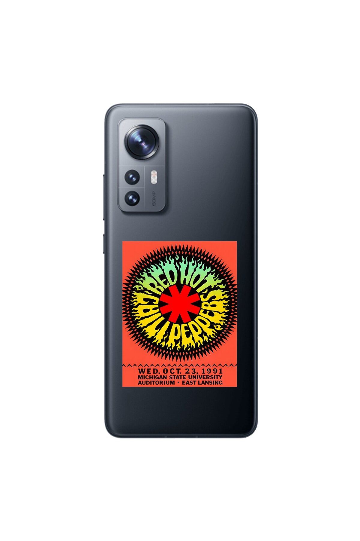 Dali Design Xiaomi Mi 12 Uyumlu Şeffaf Kılıf Red Hot Chili Peppers Tasarımlı