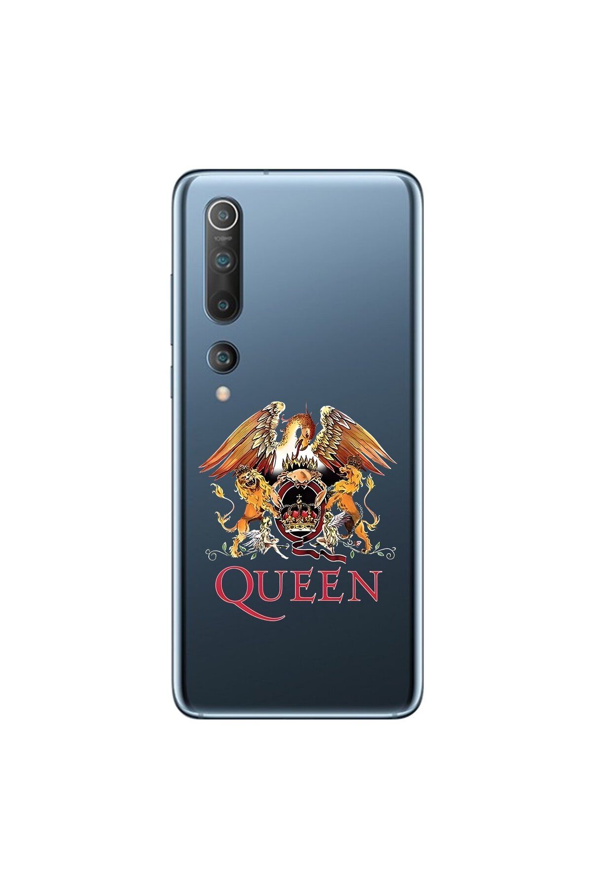 Dali Design Xiaomi Mi 10 Uyumlu Şeffaf Kılıf Queen Tasarımlı